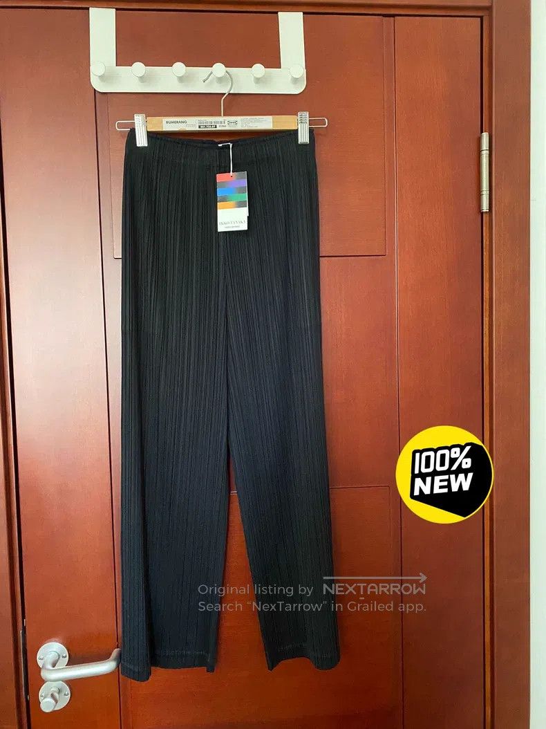 Issey Miyake Issey Miyake size:1 Straight Leg Pants Black Size 31" - 1 Thumbnail