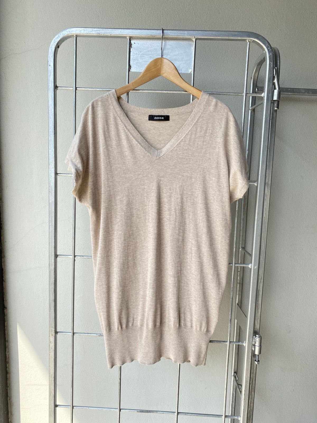 Zucca Zucca Brown V-neck T-shirt Size M / US 6-8 / IT 42-44 - 9 Thumbnail