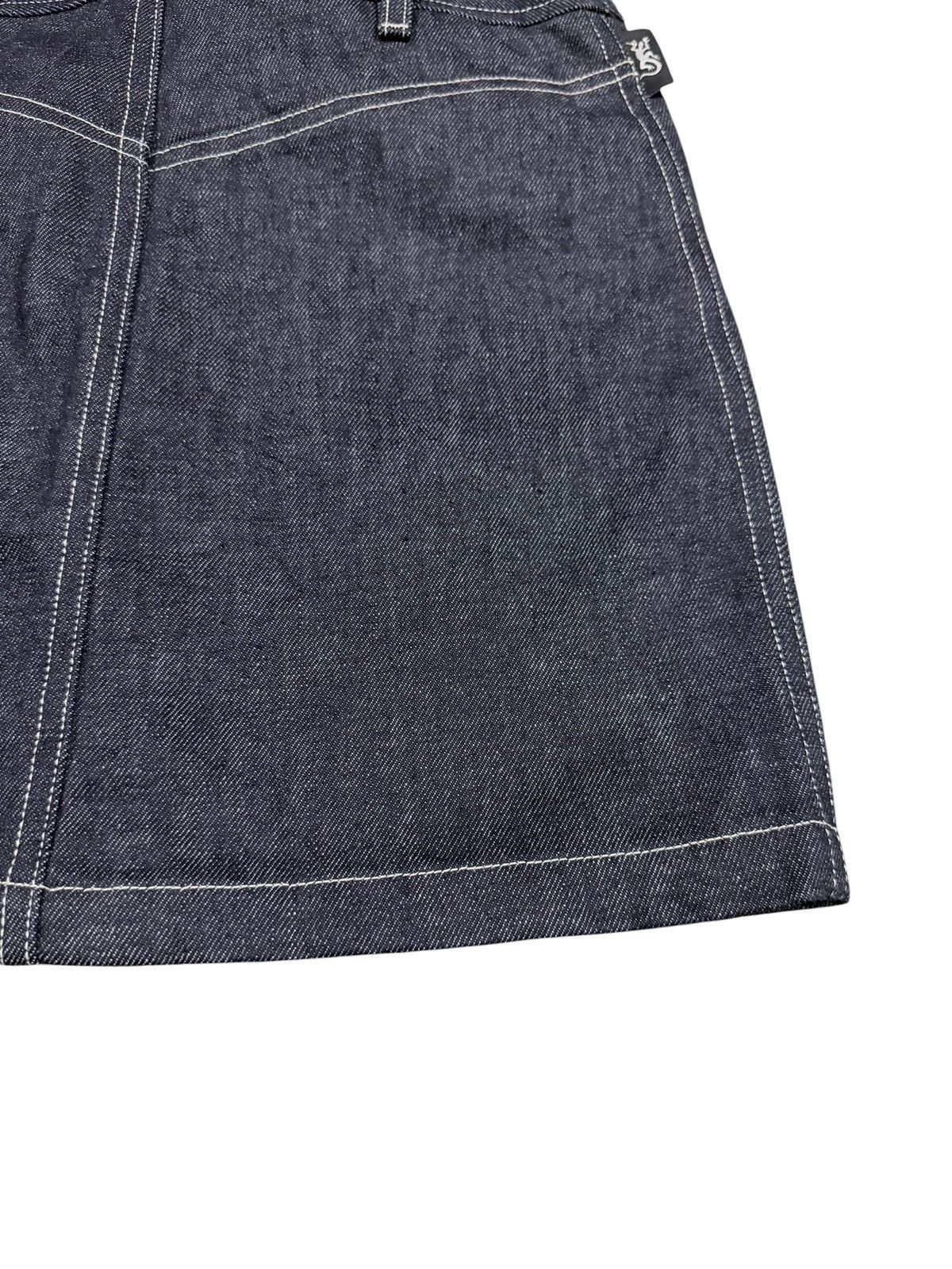 agnes b. Vtg🔥agnes.b Raw Indigo denim Mini Skirt Made In France Size 25" / US 0 / IT 36 - 16 Thumbnail