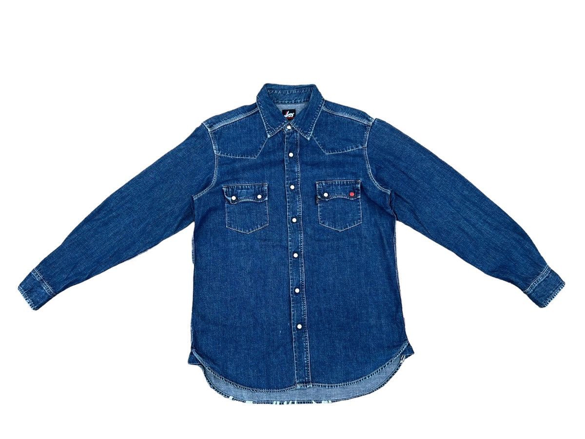 Paul Smith × Vintage Vintage Paul Smith Red Ear Subcul Homo Taurus Denim Shirt Size US L / EU 52-54 / 3 - 1 Thumbnail