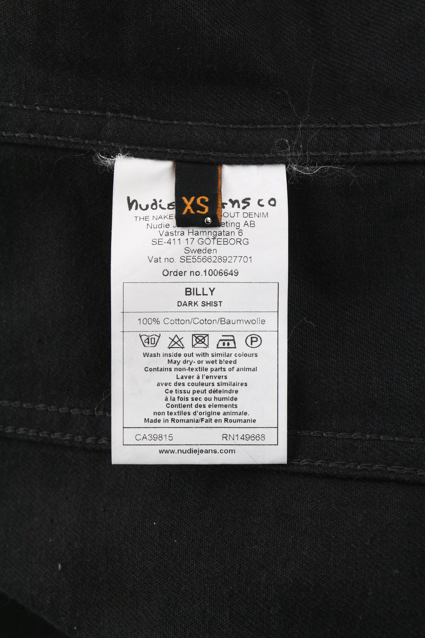 Nudie Jeans BILLY XS Dark Shist Denim Jacket 81055 Size US XS / EU 42 / 0 - 7 Thumbnail
