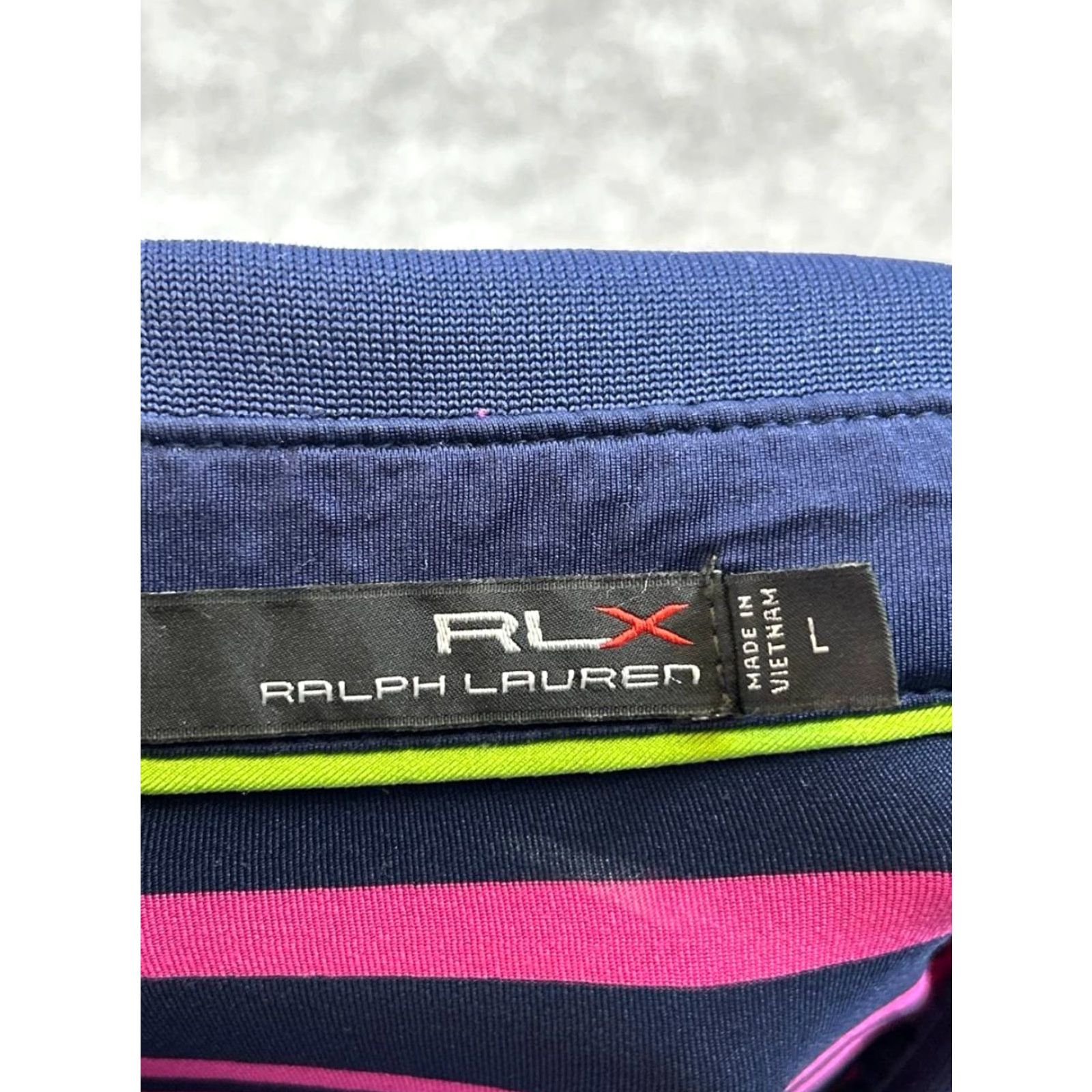 RLX Ralph Lauren RLX Ralph Lauren Polo Shirt Mens Large Pink Blue Golf Shirt Polo Size US L / EU 52-54 / 3 - 4 Thumbnail