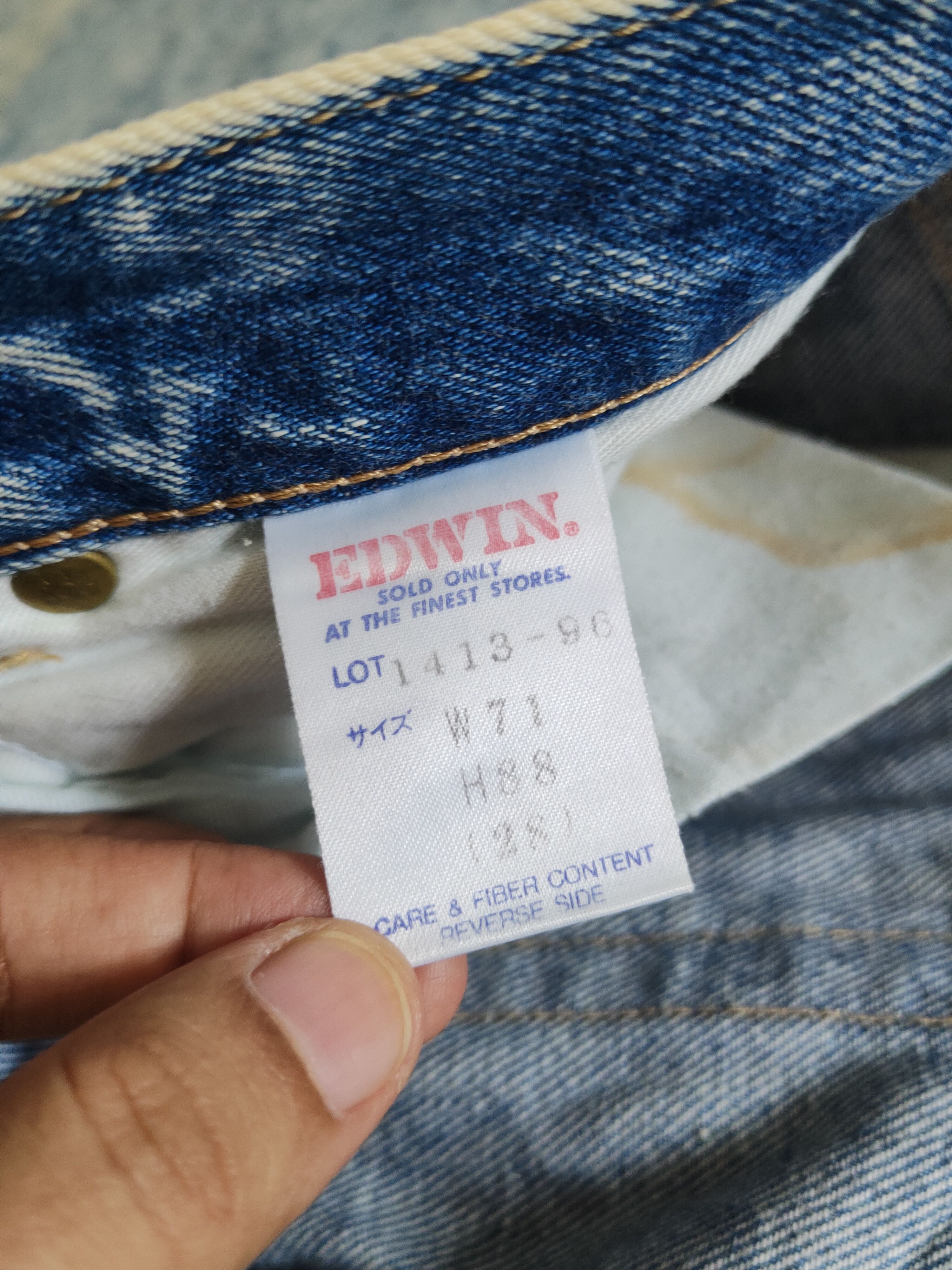 Edwin Edwin Blue Faded Distressed Ripped Jeans #S2360 Size US 27 - 15 Thumbnail
