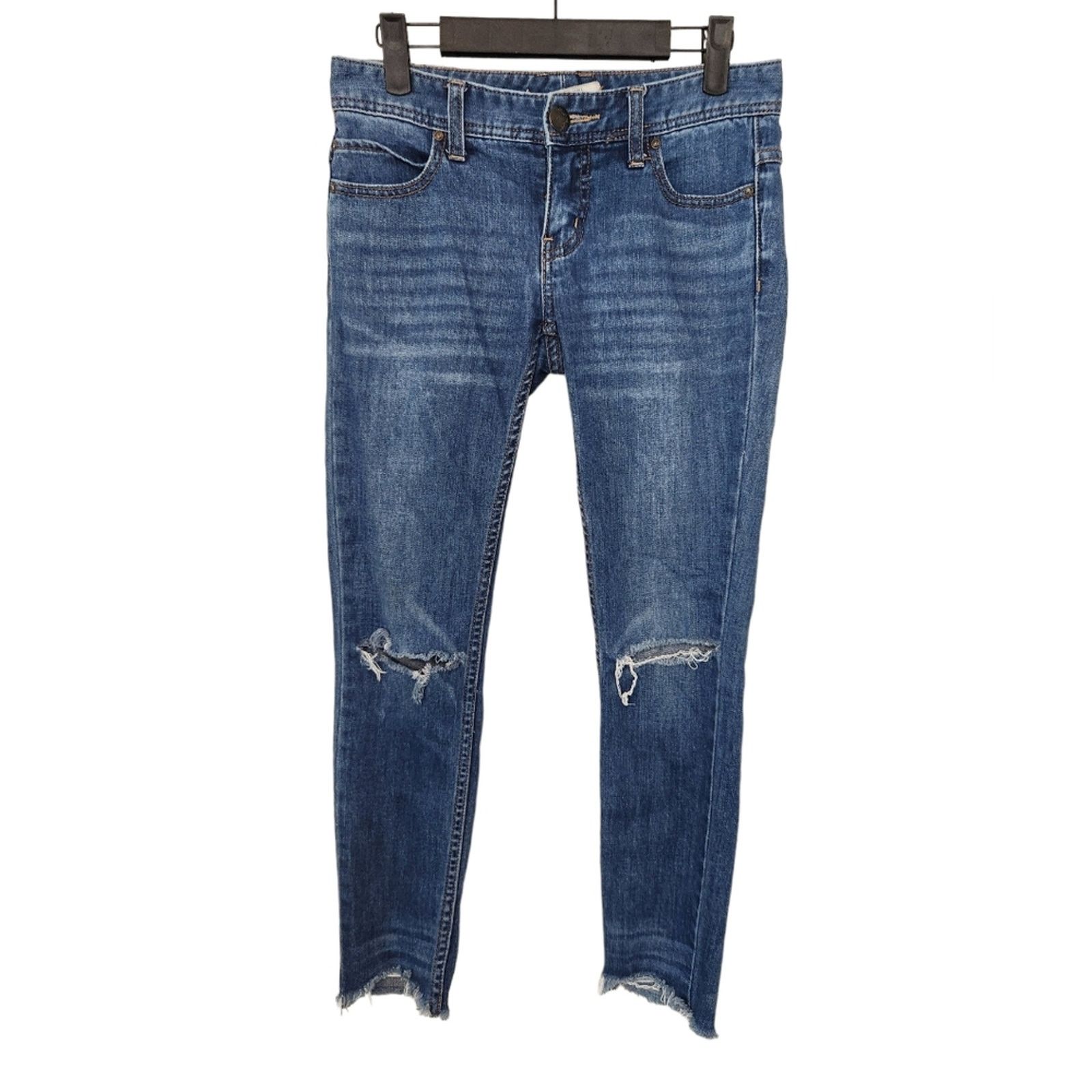 Free People Free People busted knee frayed ankle skinny jeans 25 Size 25" / US 0 / IT 36 - 2 Thumbnail