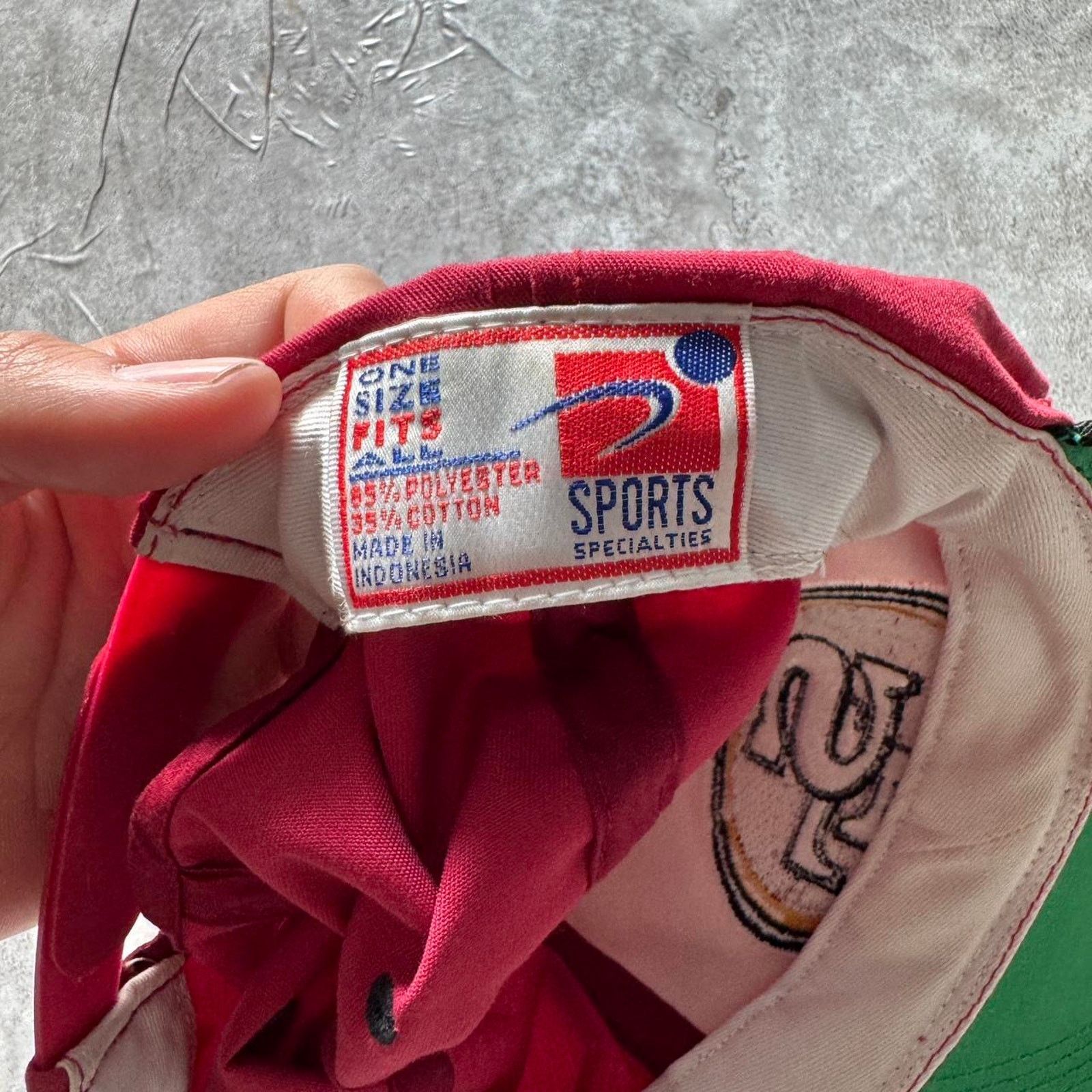 Sports Specialties Vintage 1990s Sports Specialties Snapback Niners Hat Size ONE SIZE - 3 Thumbnail