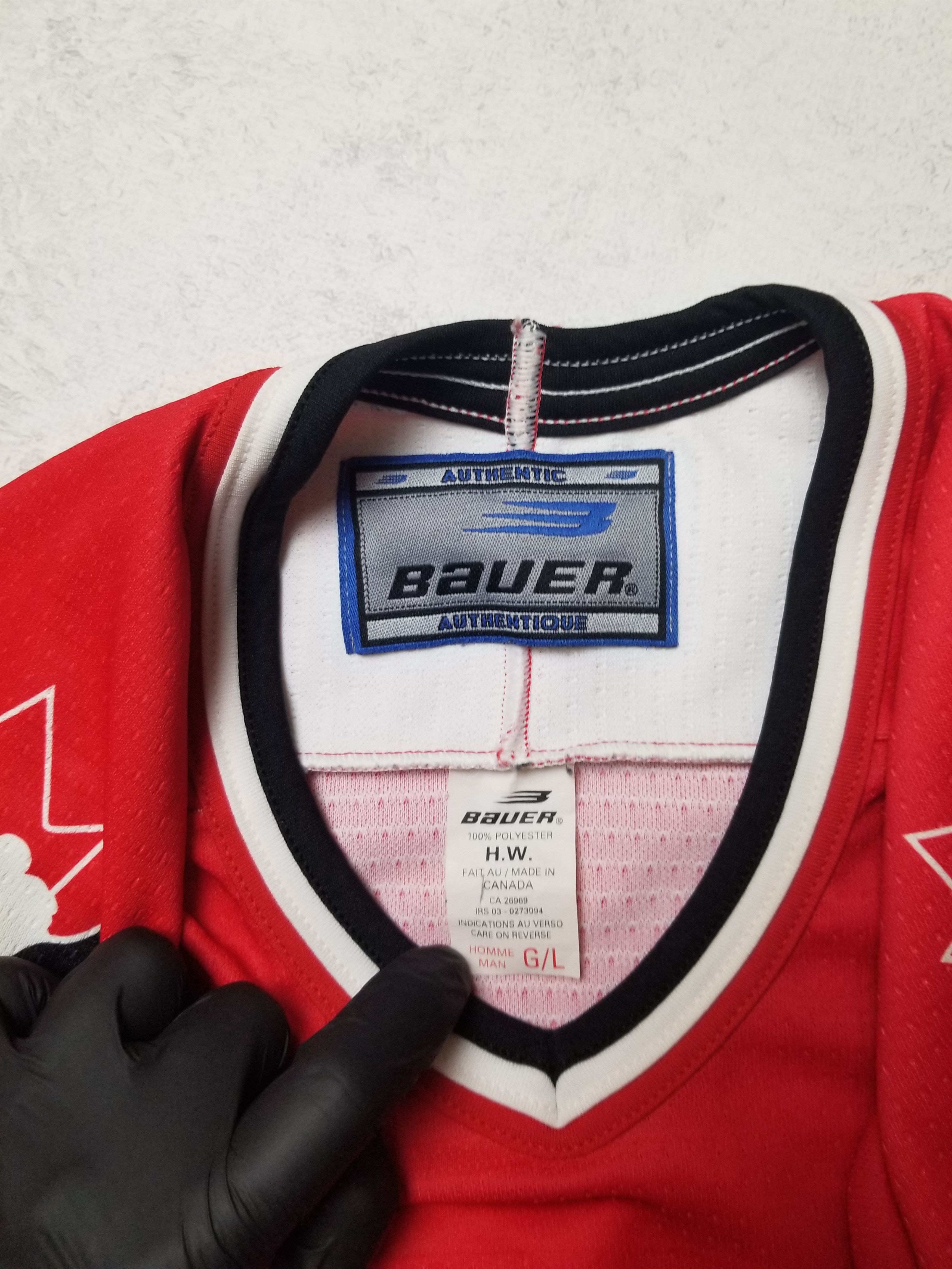 Other VTG 90 Olympic Team Canada Bauer AUTHENTIC Hockey #22 Jersey Size US L / EU 52-54 / 3 - 25 Thumbnail