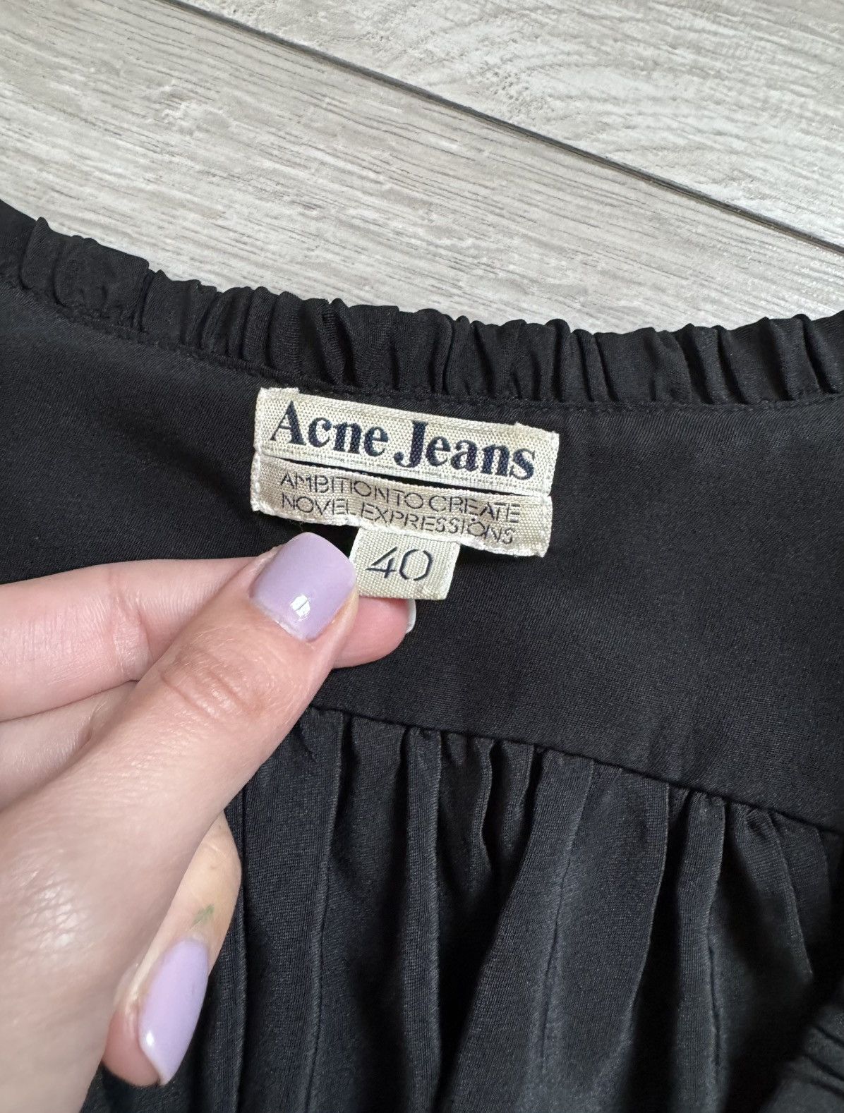 Acne Studios ACNE Jeans black mini dress 100% silk open back size M-L Size M / US 6-8 / IT 42-44 - 14 Thumbnail