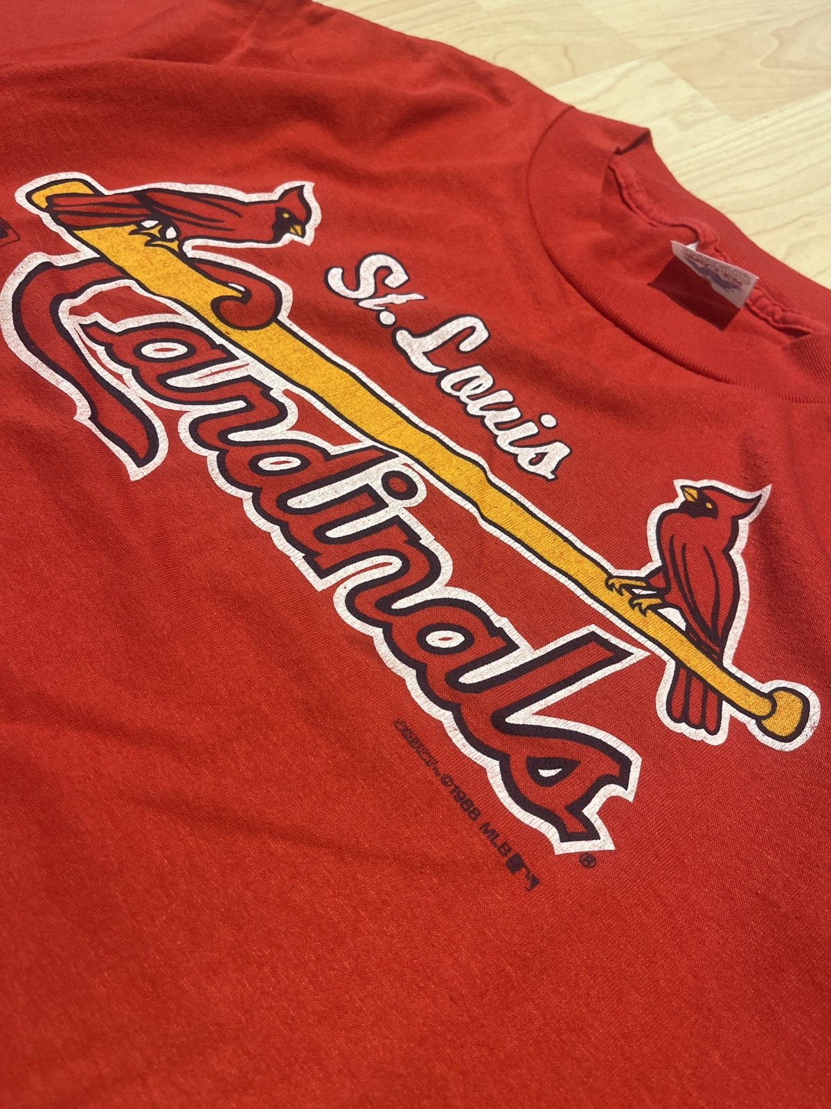 MLB × Vintage Vintage 80s 90s MLB St. Louis Cardinals Red Tshirt Size US L / EU 52-54 / 3 - 2 Thumbnail