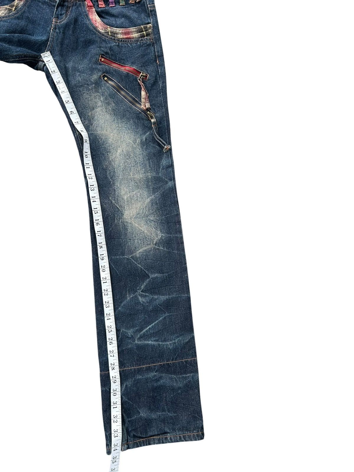 Kapital Flare Double Waist Punk Bondage Japanese Style Denim Jeans Size US 32 / EU 48 - 22 Thumbnail