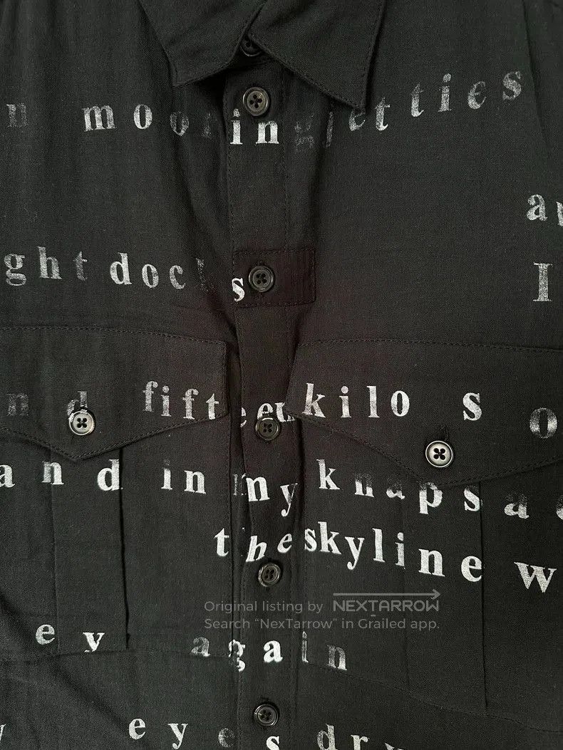 Ann Demeulemeester Ann Demeulemeester Black Letter Print Shirt. Size US XS / EU 42 / 0 - 4 Thumbnail