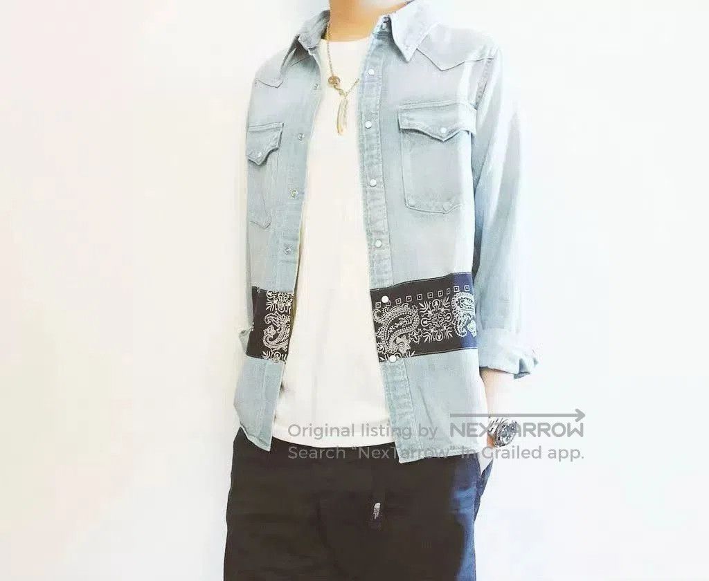 Visvim visvim bandana border denim shirt. Size US S / EU 44-46 / 1 - 6 Thumbnail