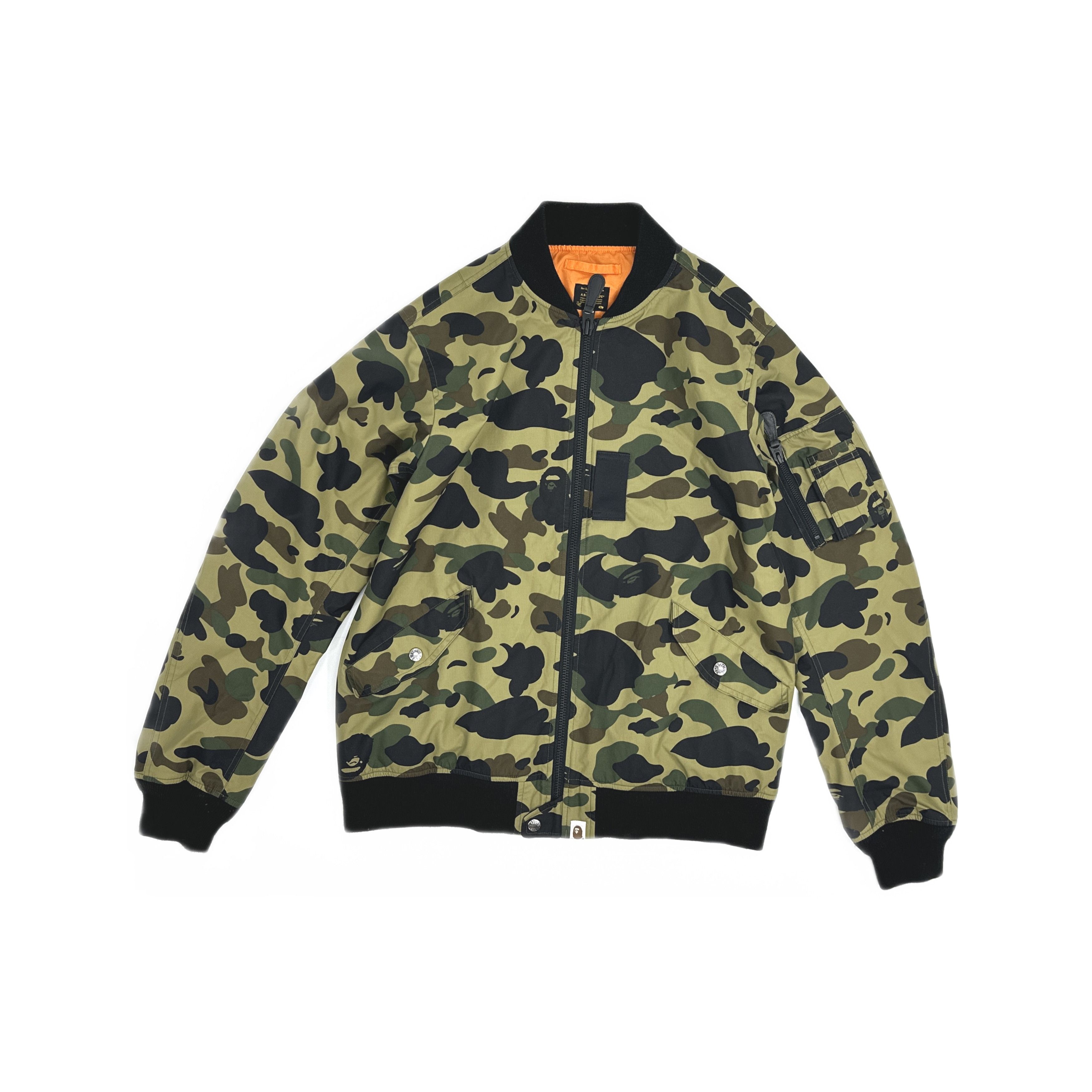 Bape A Bathing Ape Camo Windstopper Bomber Jacket Size L Size US L / EU 52-54 / 3 - 1 Thumbnail