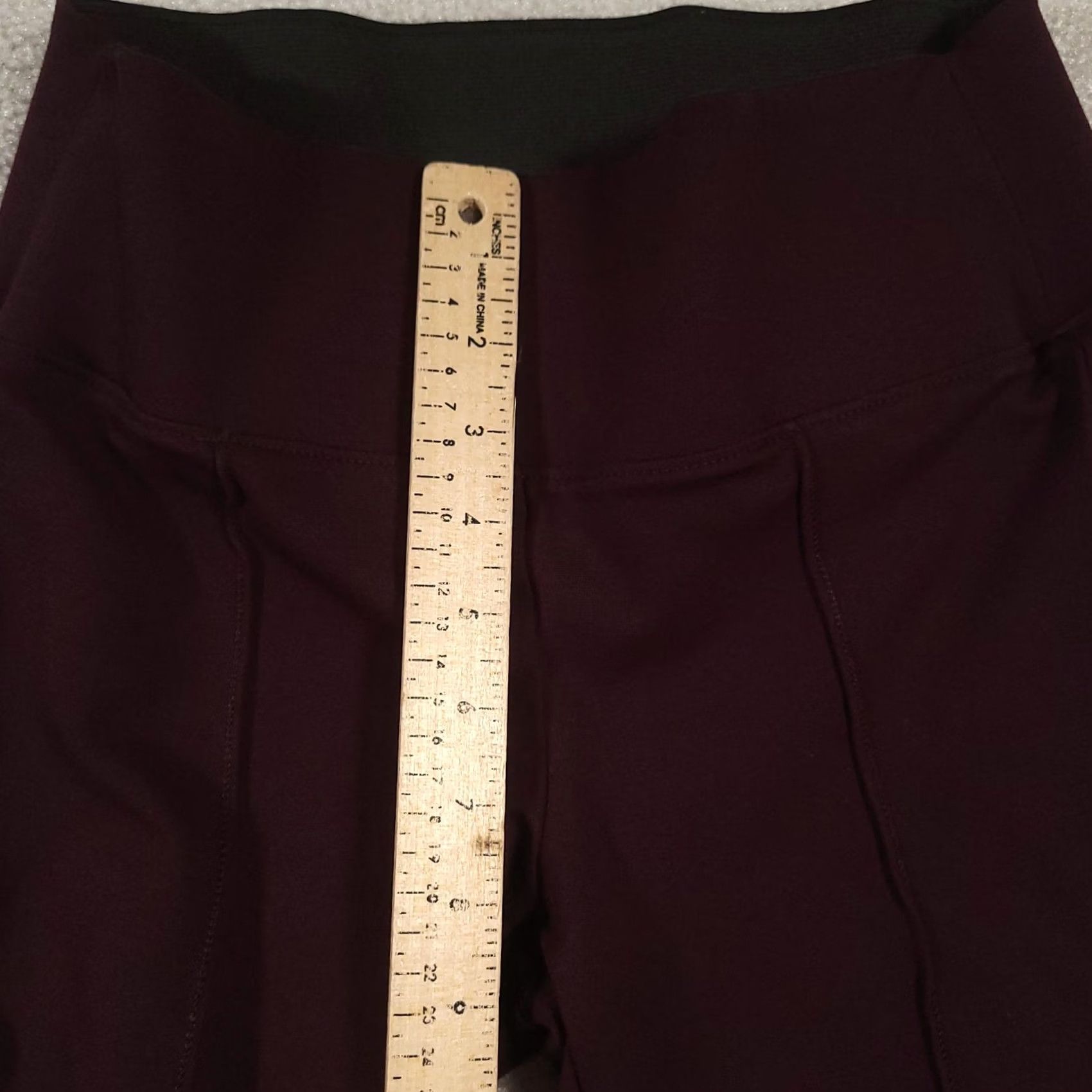 Nine West Nine West Leggings Womens Small Burgundy High Rise Ponte Stretch Ankle Pants Size 28" / US 6 / IT 42 - 6 Thumbnail