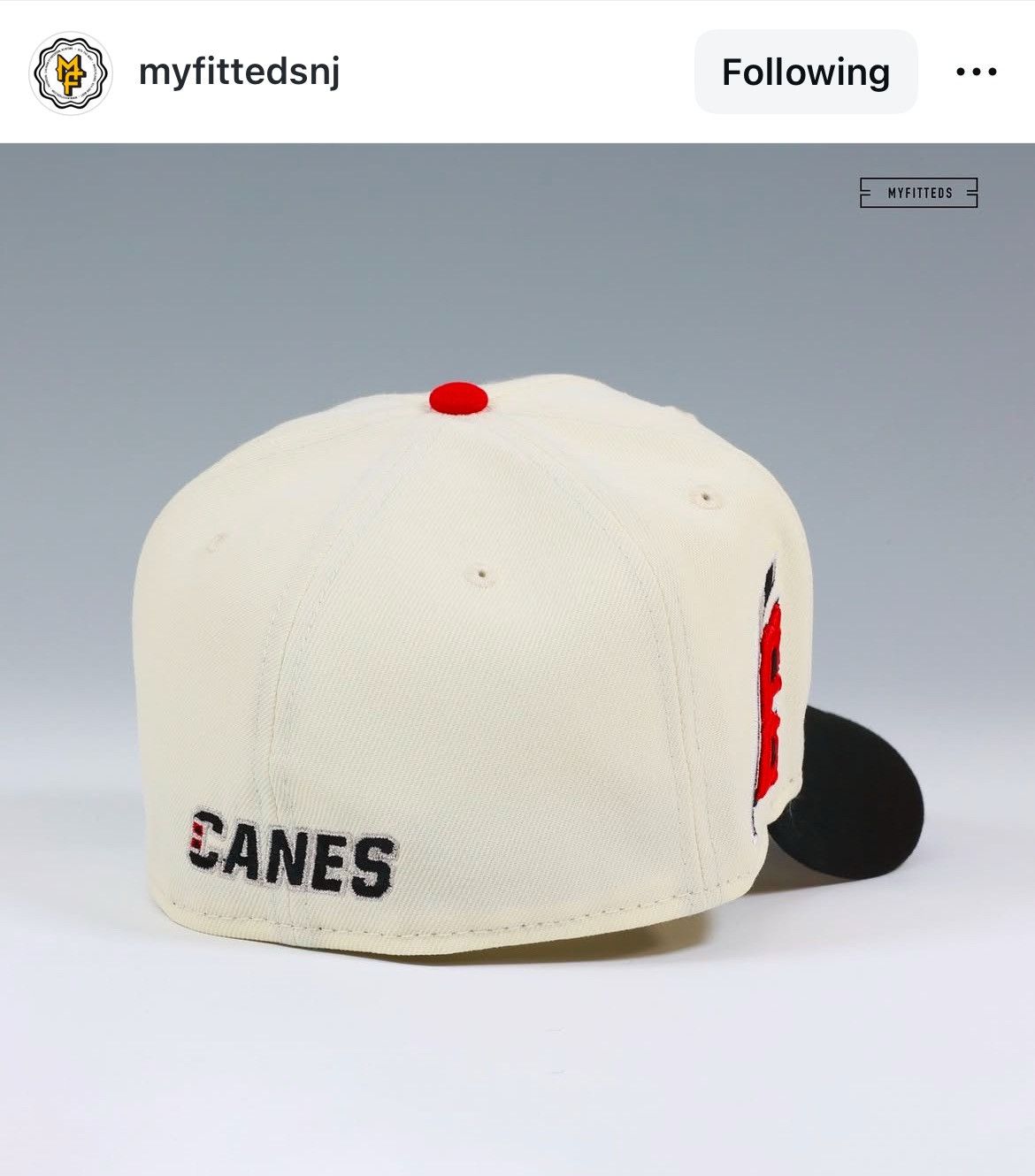 MyFitteds 7 3/8 CAROLiNA HURRiCANES TAKE WARNiNG RADiANT RED 5950 CAP Size ONE SIZE - 2 Thumbnail