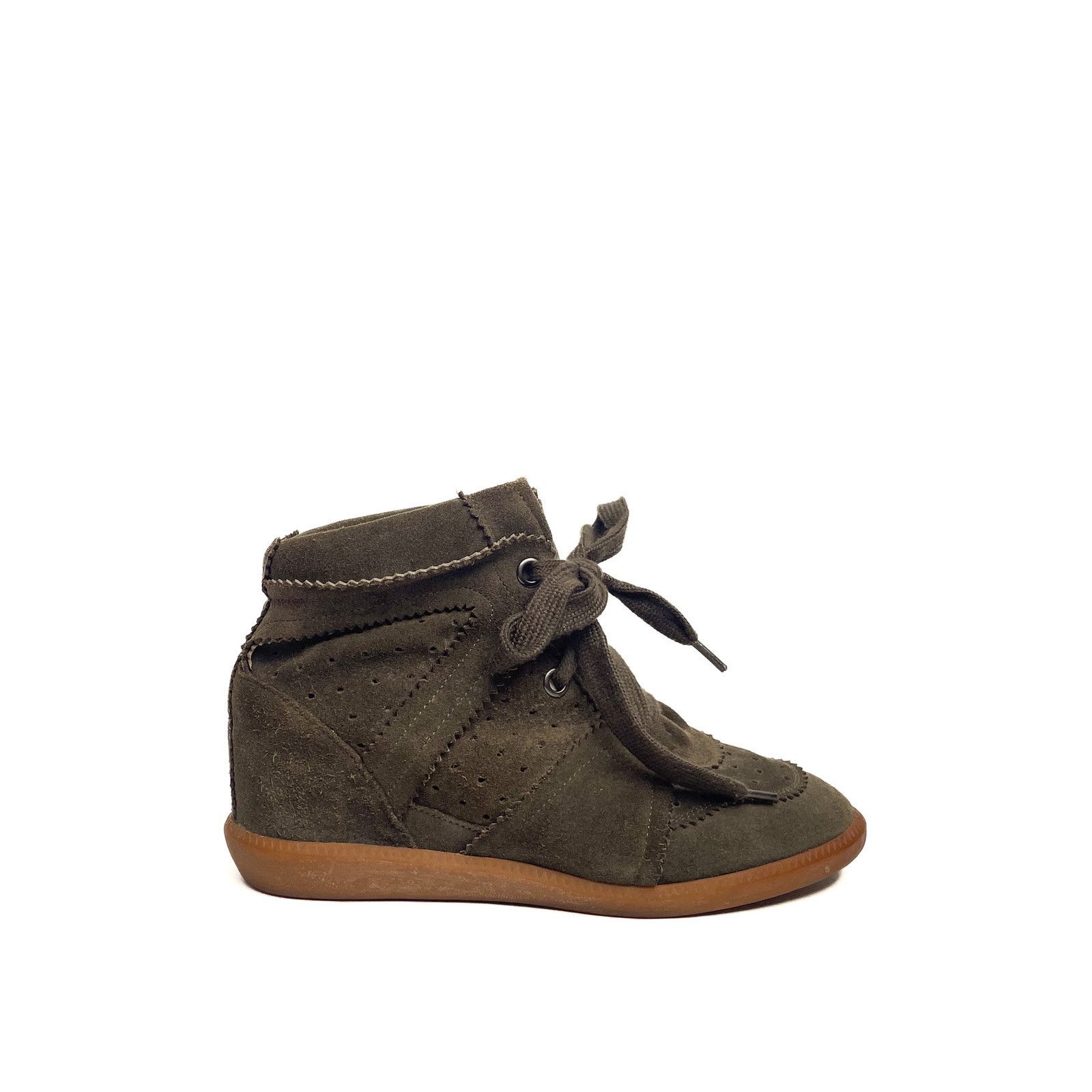 Isabel Marant Green Suede Wedge Sneaker Size US 9.5 / IT 39.5 - 1 Thumbnail
