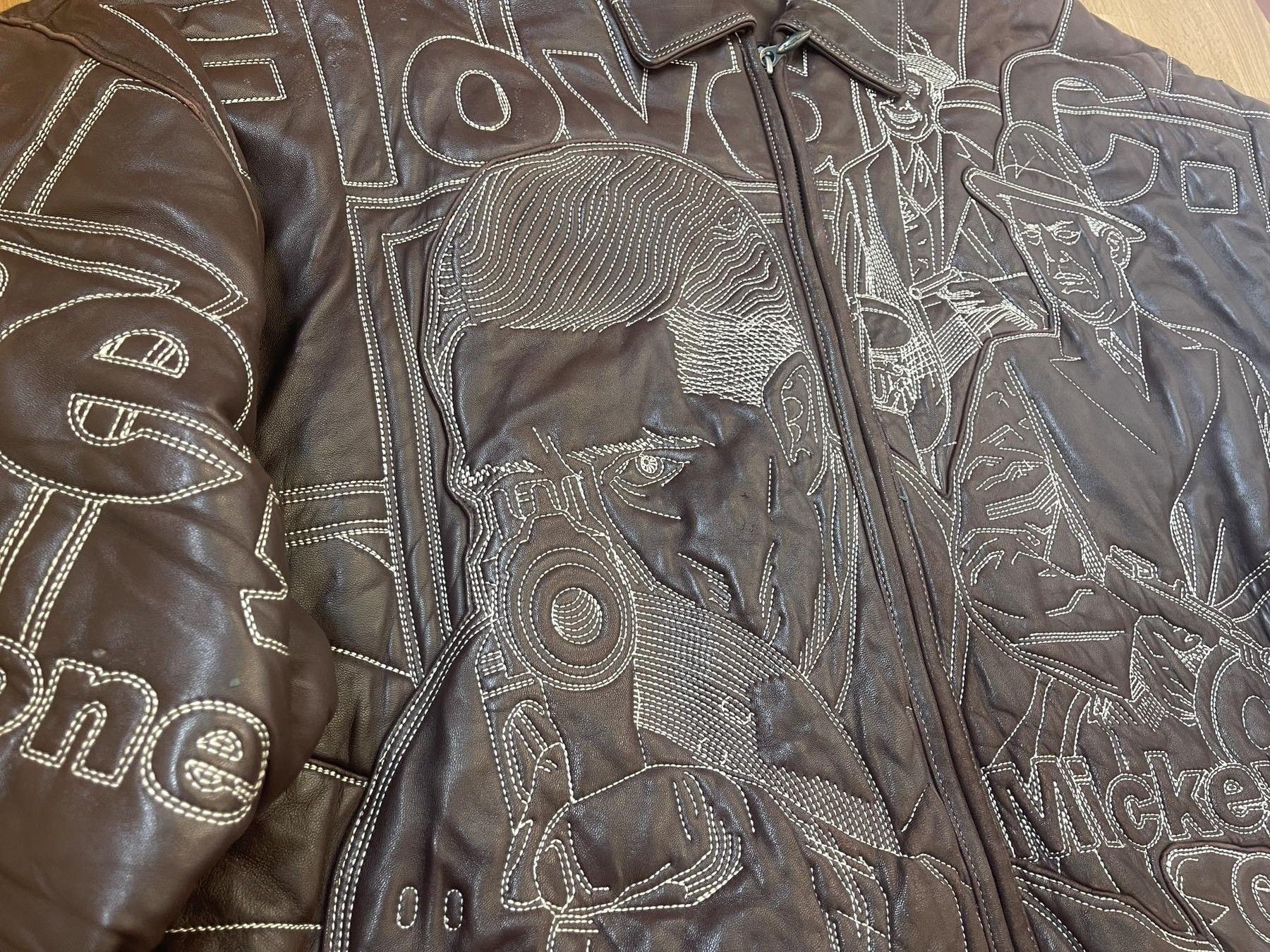 Pelle Pelle Pelle Pelle leather jacket, mafia gangster Marc Buchanan 3XL Size US XXL / EU 58 / 5 - 7 Thumbnail