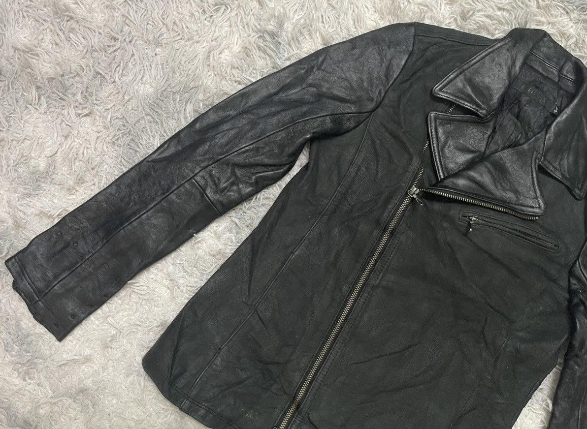 2000s GOSTAR DE FUGA COWHIDE AND SHEEP LEATHER JACKET RARE