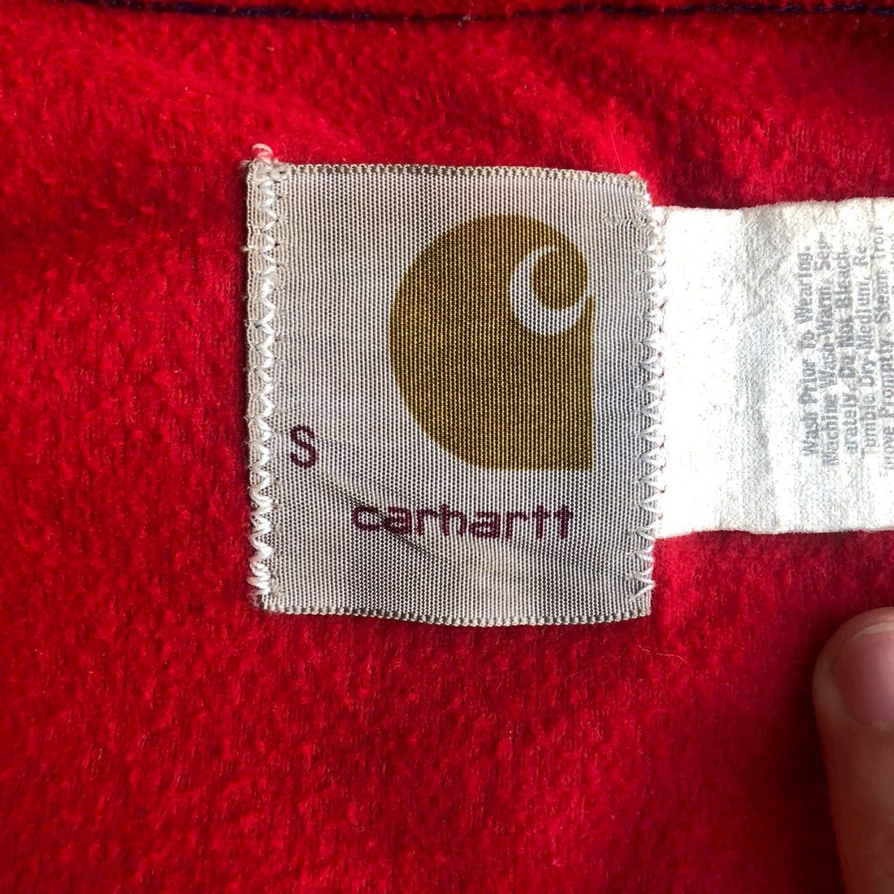 Carhartt Vintage 80s Carhartt Denim Hooded Jacket with Fleece Lining Size US S / EU 44-46 / 1 - 5 Thumbnail