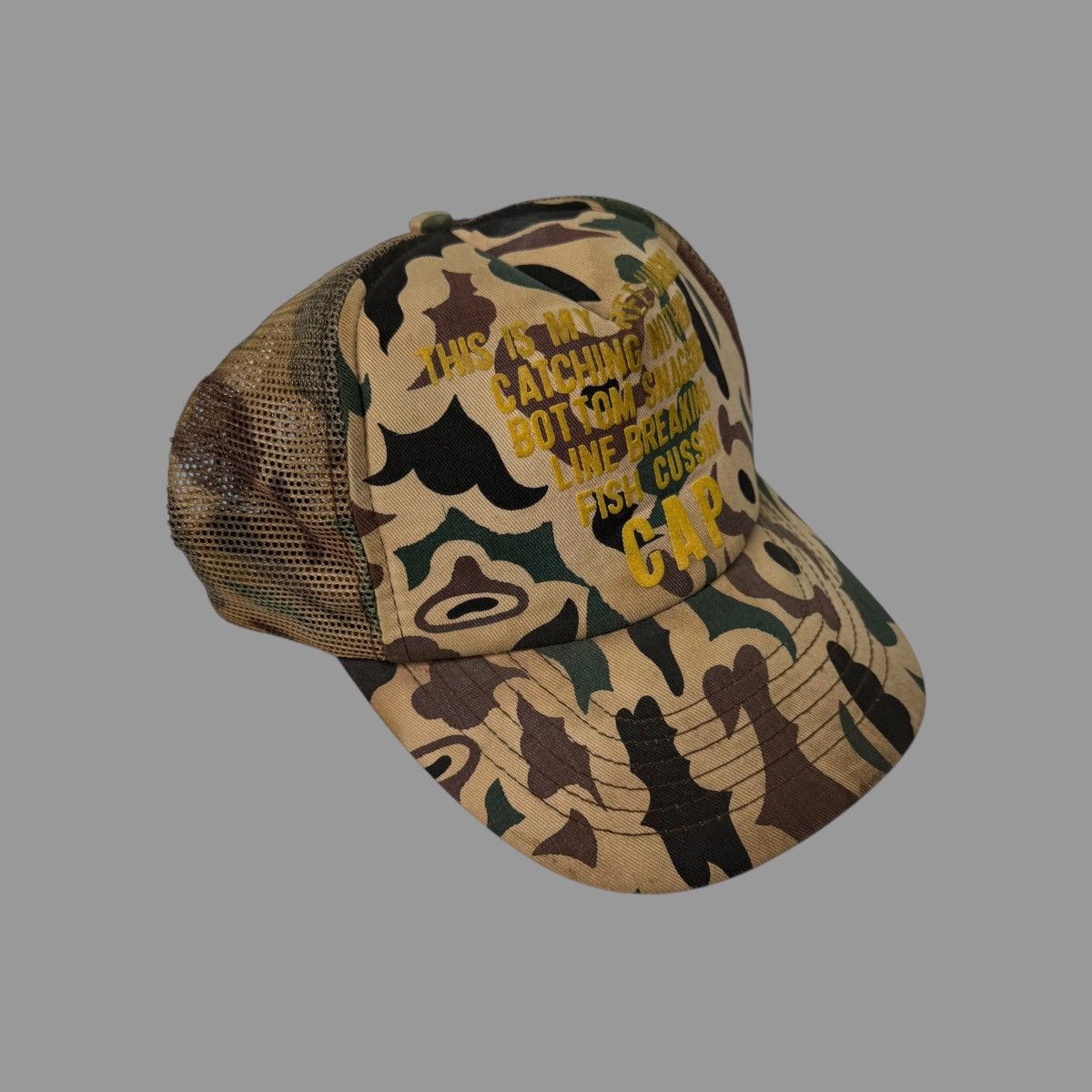 Vintage Vintage 1990s camo trucker hat Size ONE SIZE - 2 Thumbnail