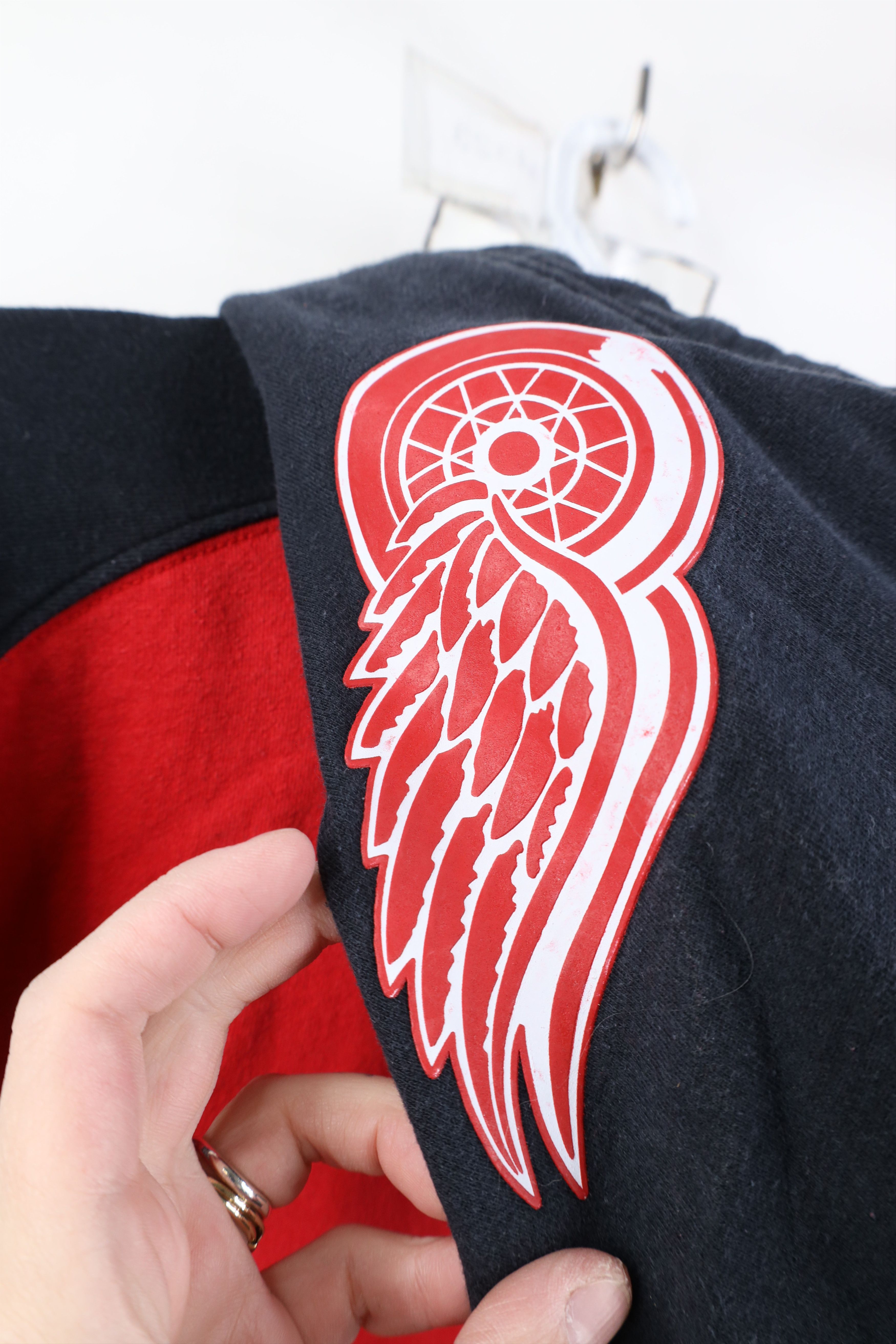 Reebok Vintage Reebok Spell Out Detroit Red Wings Hockey Hoodie Red Size US M / EU 48-50 / 2 - 12 Thumbnail