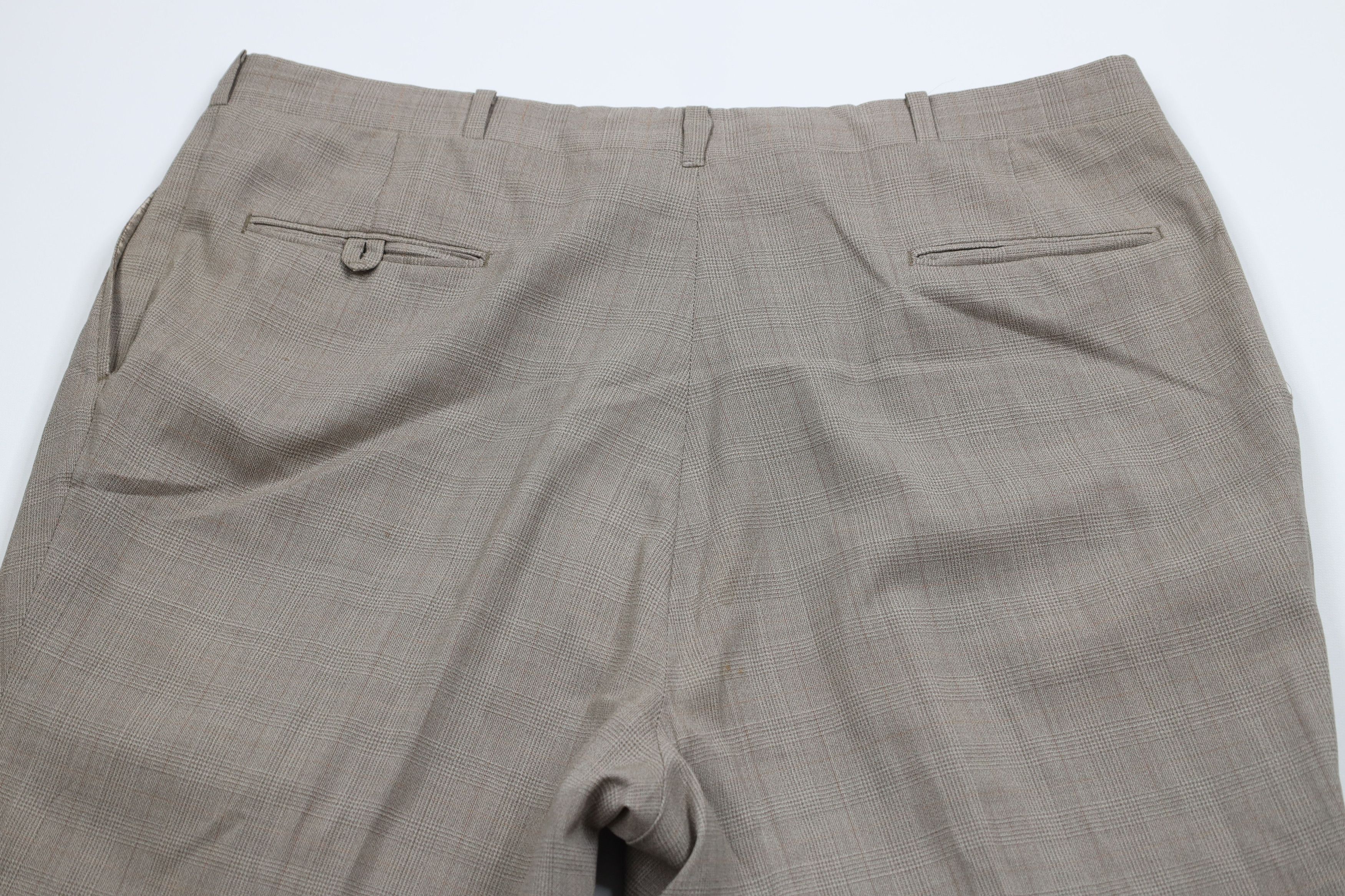 Vintage Vintage 90s Streetwear Wool Knit Wide Leg Chino Pants Plaid Size US 38 / EU 54 - 11 Thumbnail
