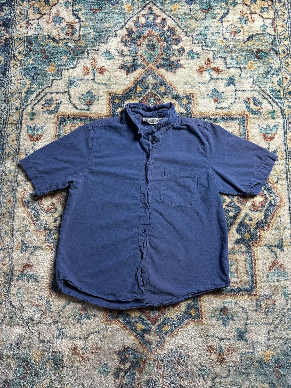 Vintage Vintage Tradition Blue Short Sleeve Button-up Shirt Medium Size M / US 6-8 / IT 42-44 - 1 Thumbnail