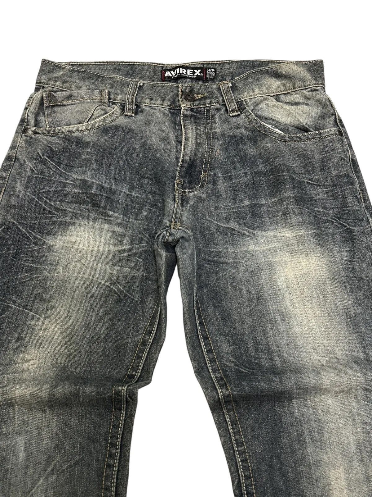 Avirex CRAZY AVIREX BAGGY STONE WASH CLAW MARK DENIM Size US 34 / EU 50 - 3 Thumbnail