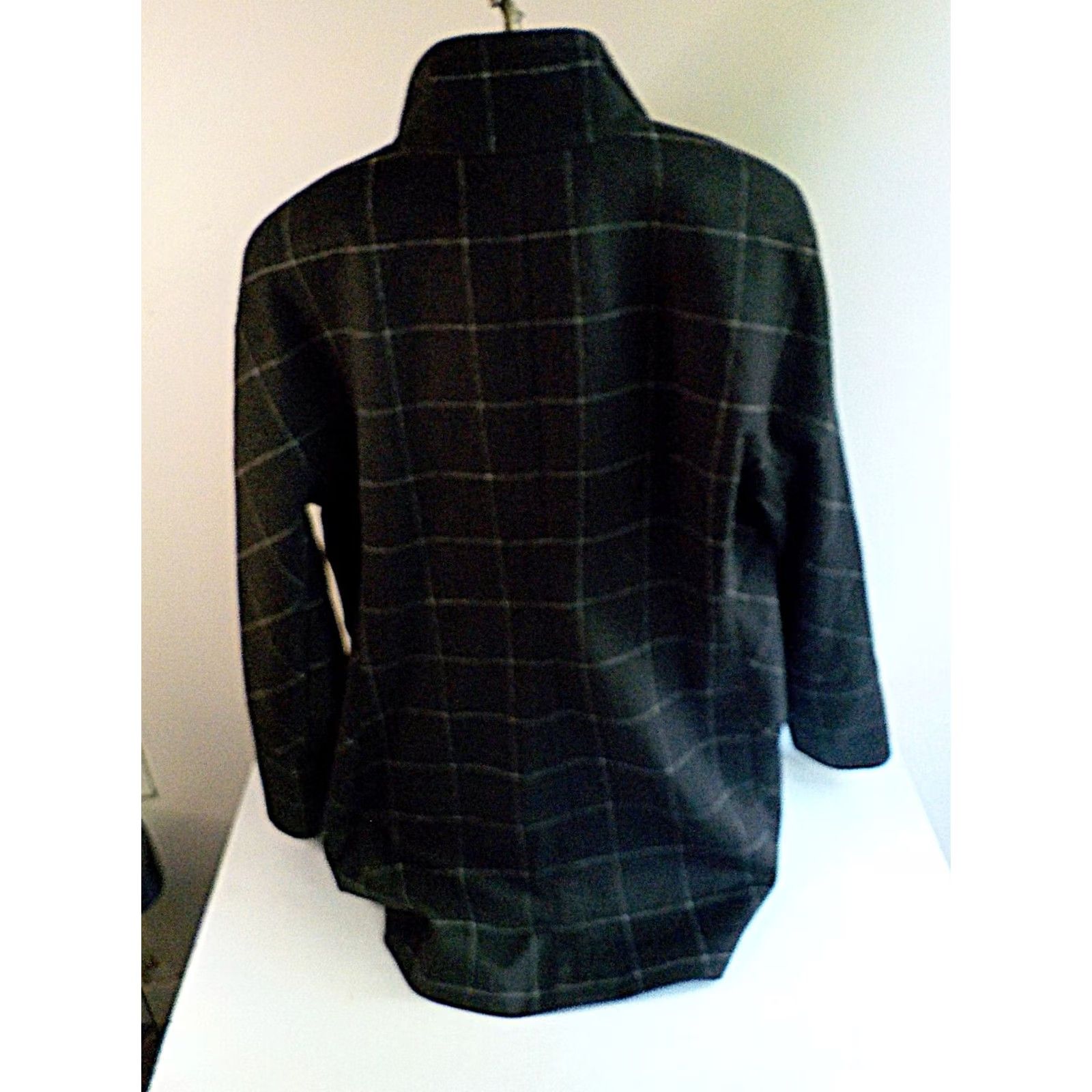 Lucky Brand Lucky Brand Zip Front Check Wool Blend Coat Womens Coat Size M / US 6-8 / IT 42-44 - 5 Thumbnail