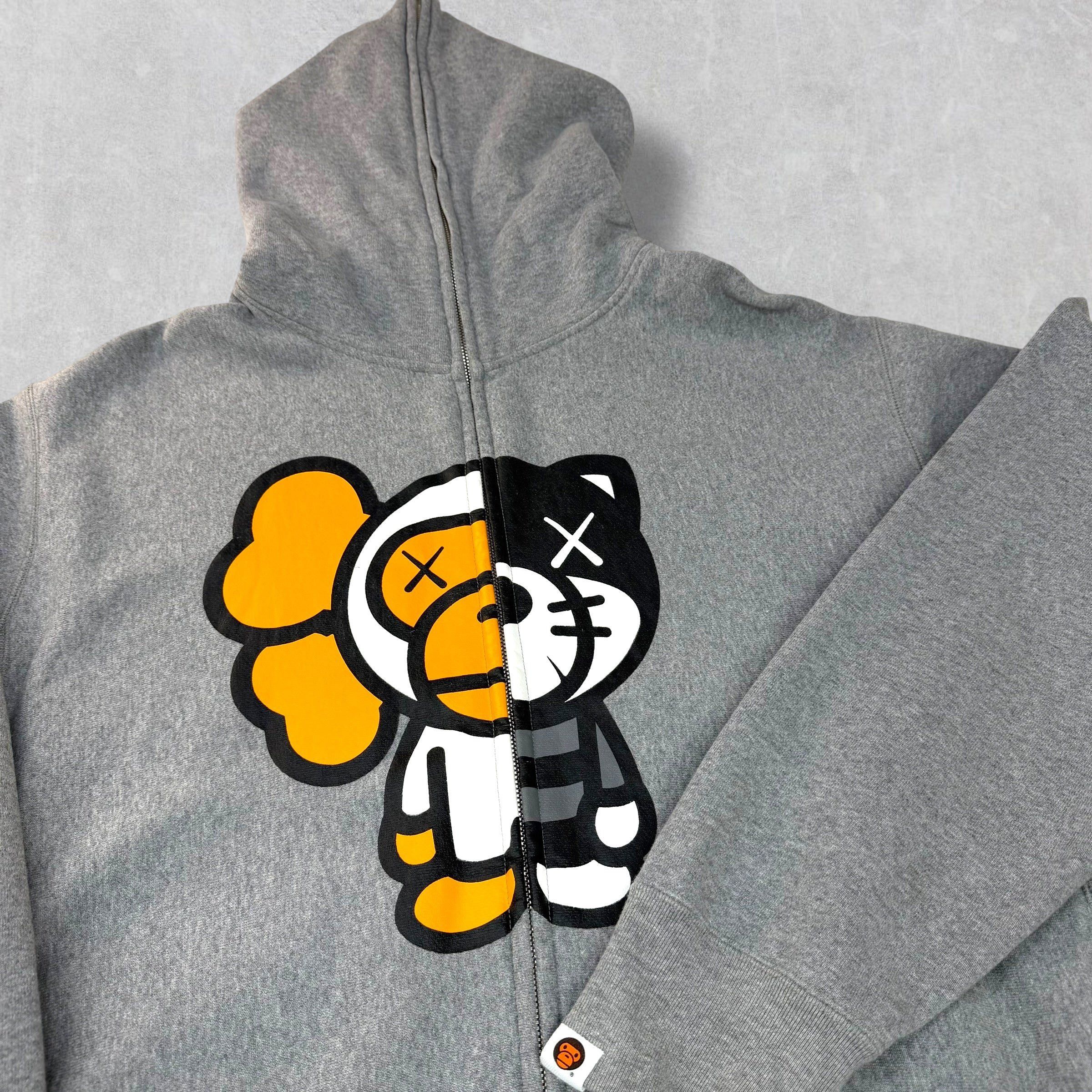 Bape Bape x Kaws Baby Milo Full-Zip Hoodie Grey L Size US L / EU 52-54 / 3 - 3 Thumbnail