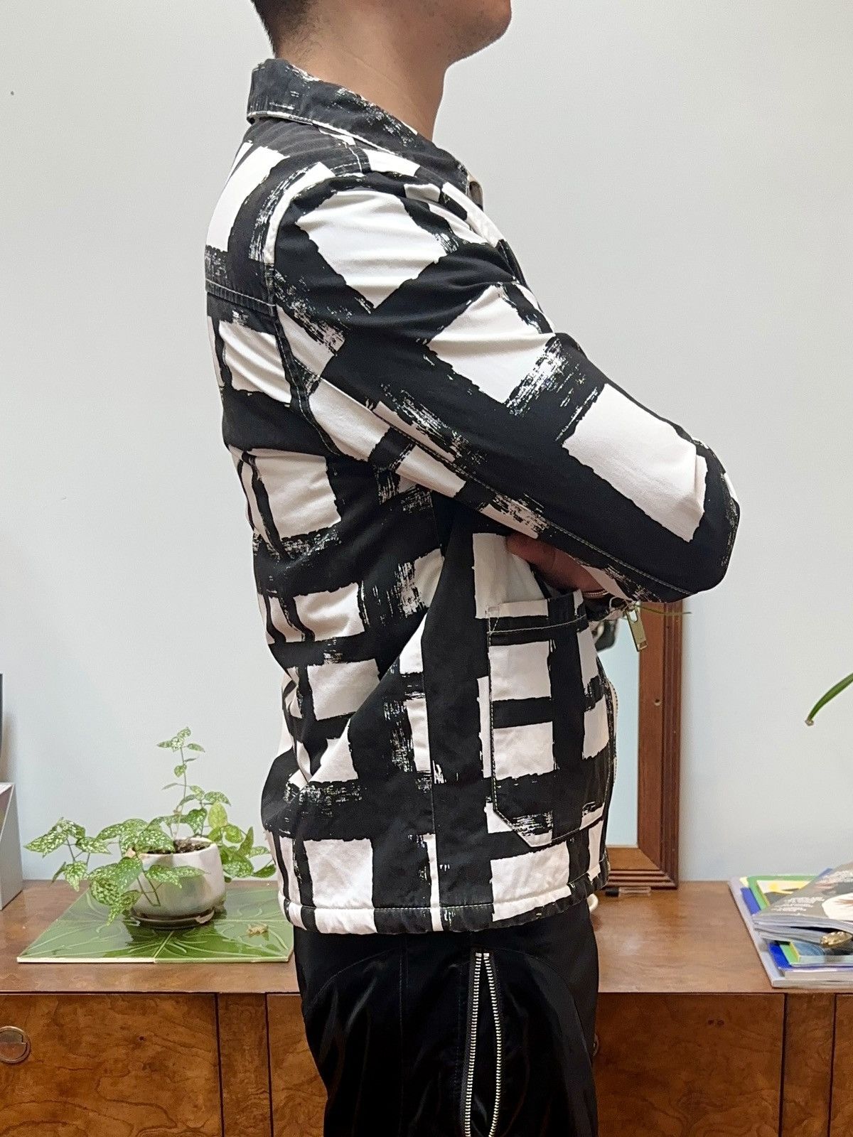 Other Paintbrush Grid Cotton Jacket W Quilted Lining Size US S / EU 44-46 / 1 - 5 Thumbnail