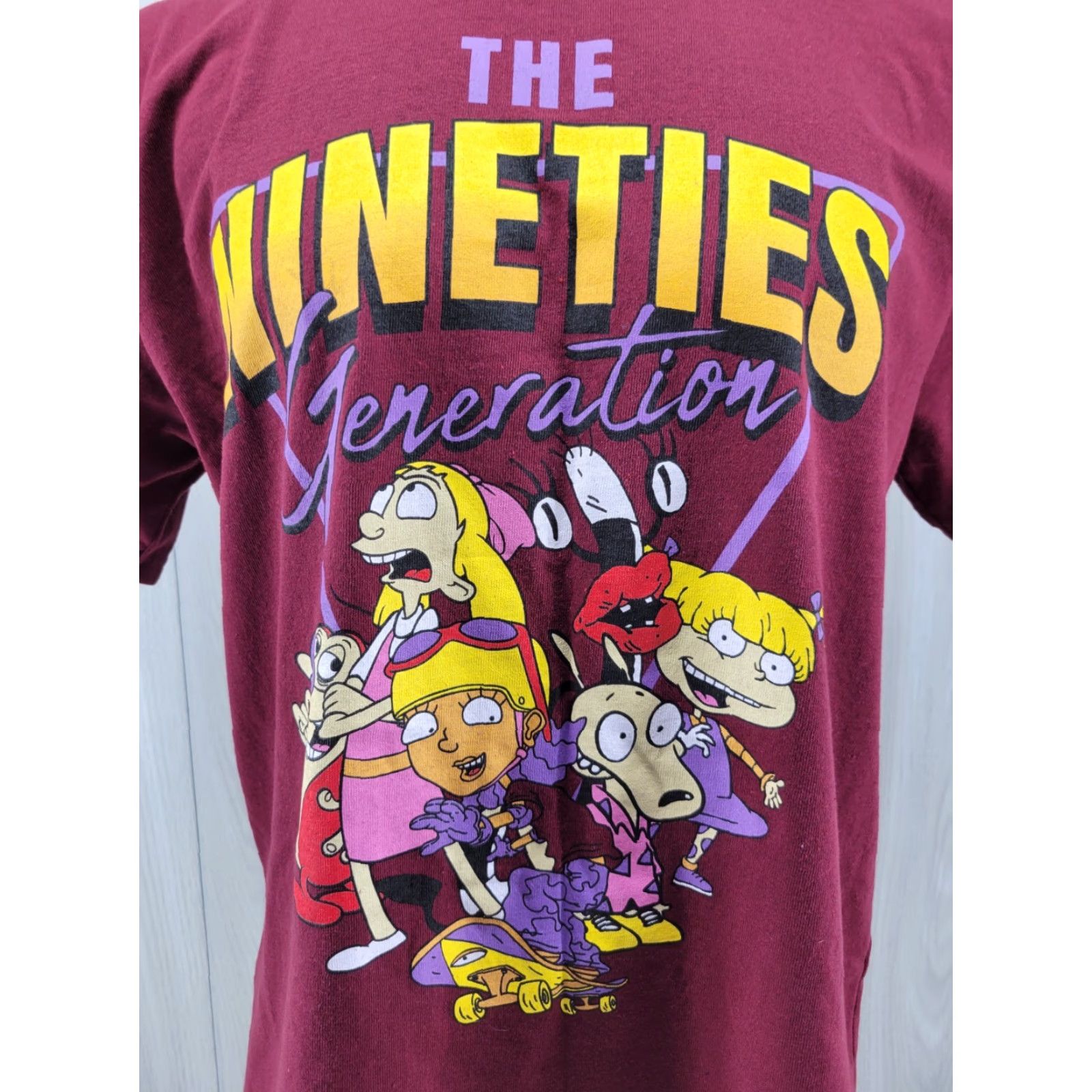 Nickelodeon VINTAGE Rugrats Womens 1X XL 90s Generation Maroon Nickelodeon Nineties Tee Size XL / US 12-14 / IT 48-50 - 2 Thumbnail