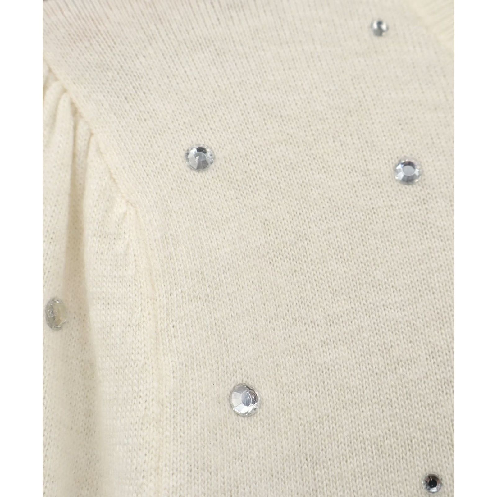 Vintage Kate Spade Women's Sweater Knit Rhinestone White M Size M / US 6-8 / IT 42-44 - 5 Thumbnail