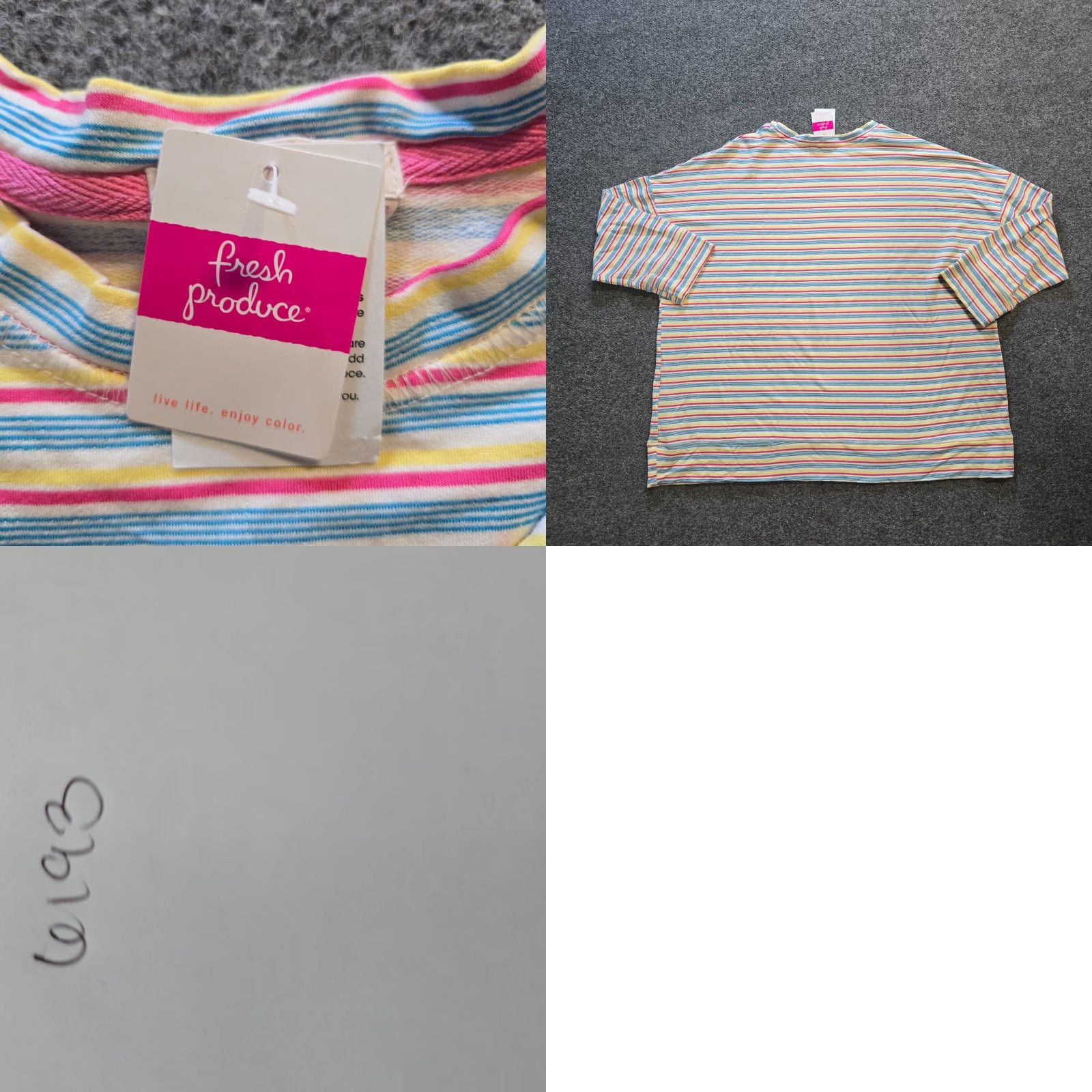 Pinko Fresh Produce Top Womens Size XXL Pink Blue Striped Boxy Stretch Casual Capsule Shirt Regular Womens Blue Size XXL / US 16-18 / IT 52-54 - 8 Thumbnail