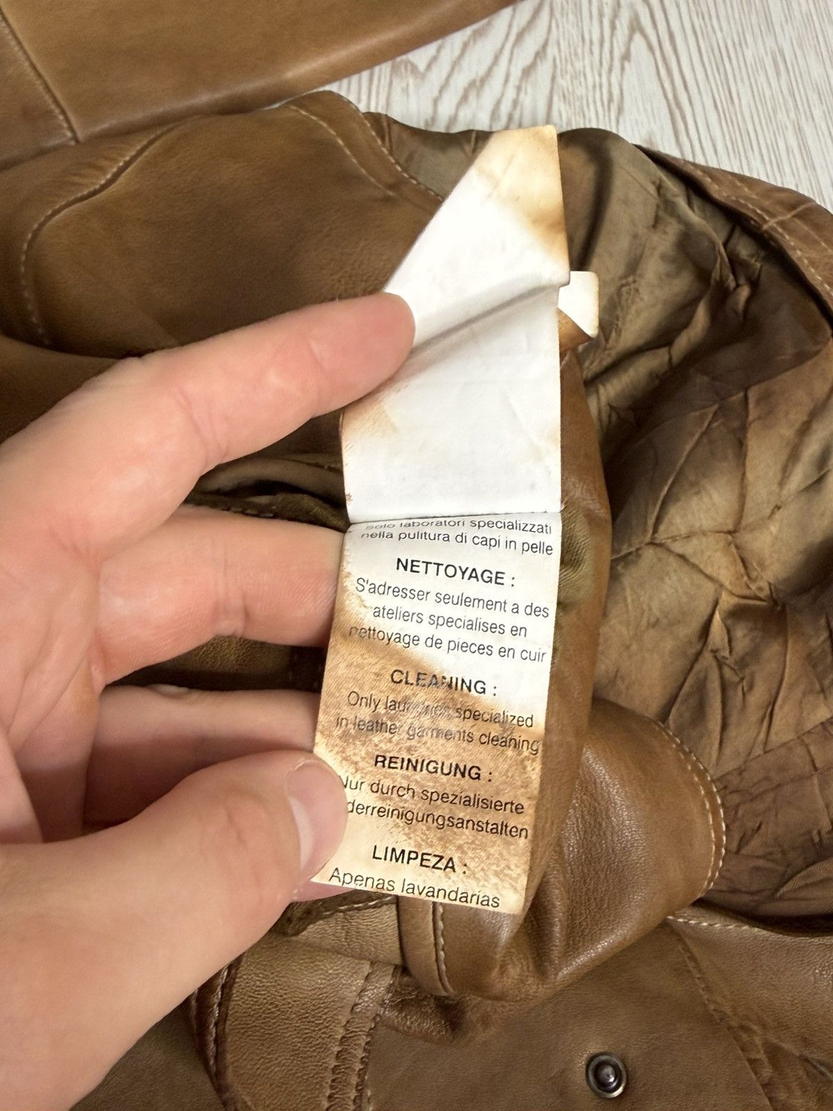 Gimo's Gimo’s GMS-75 Brown Leather jacket size L Size L / US 10 / IT 46 - 15 Thumbnail