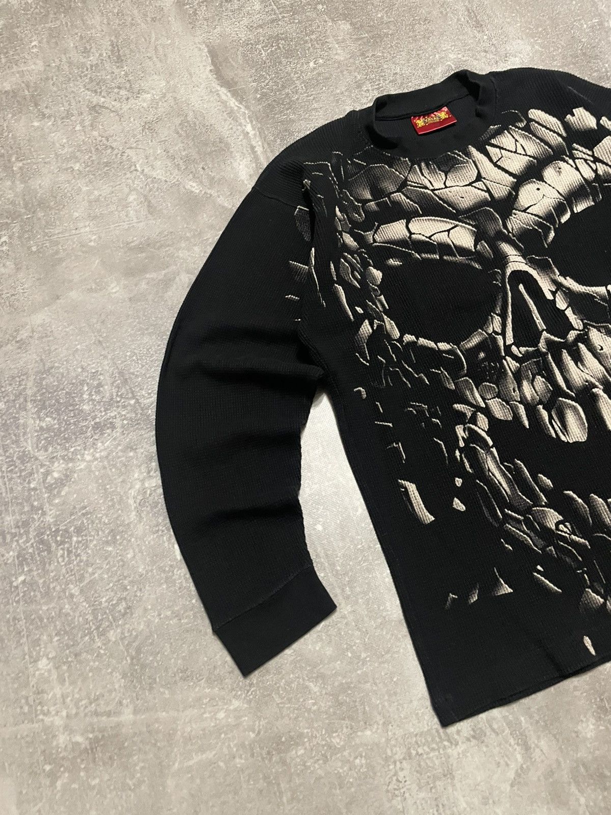 If Six Was Nine Vintage Affliction Style Skull Sweatshirt - Size M Size US M / EU 48-50 / 2 - 4 Thumbnail