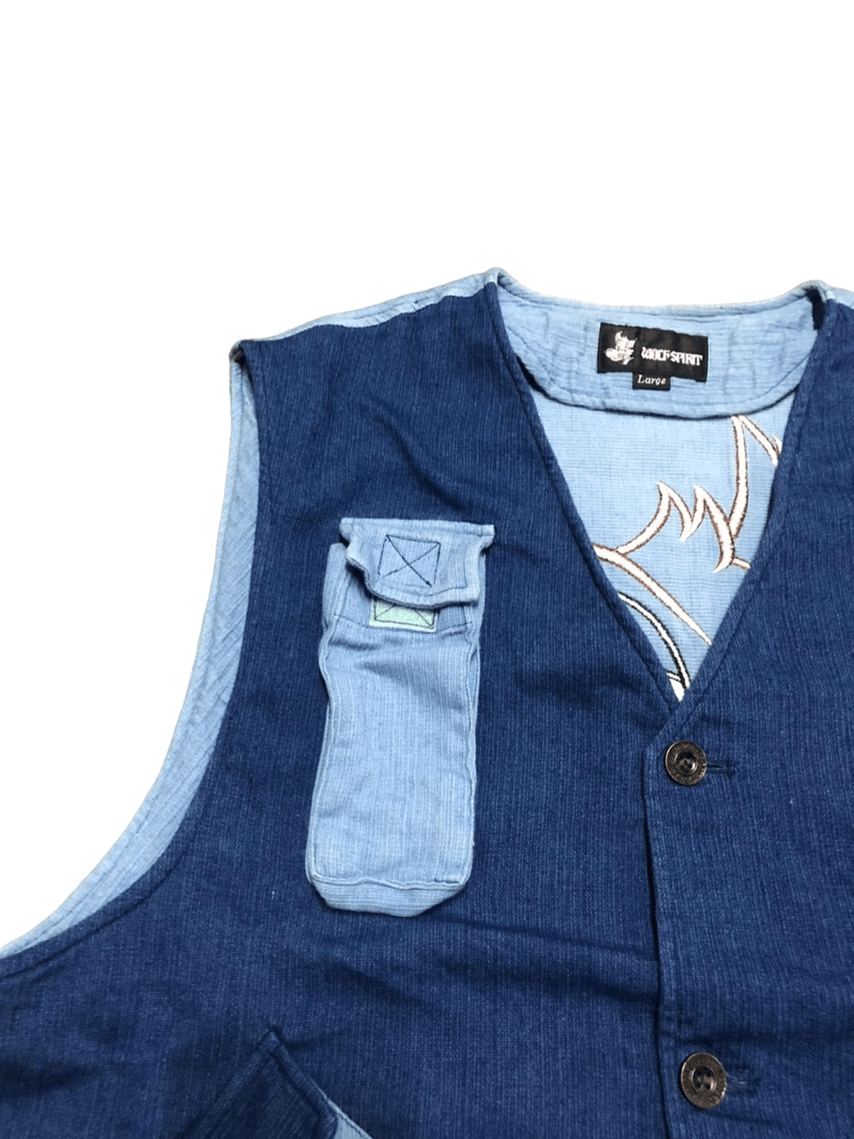 Cartoon Network Japanese Brand Vintage Wolf Spirit Embroidered Print Vest Size US L / EU 52-54 / 3 - 8 Thumbnail
