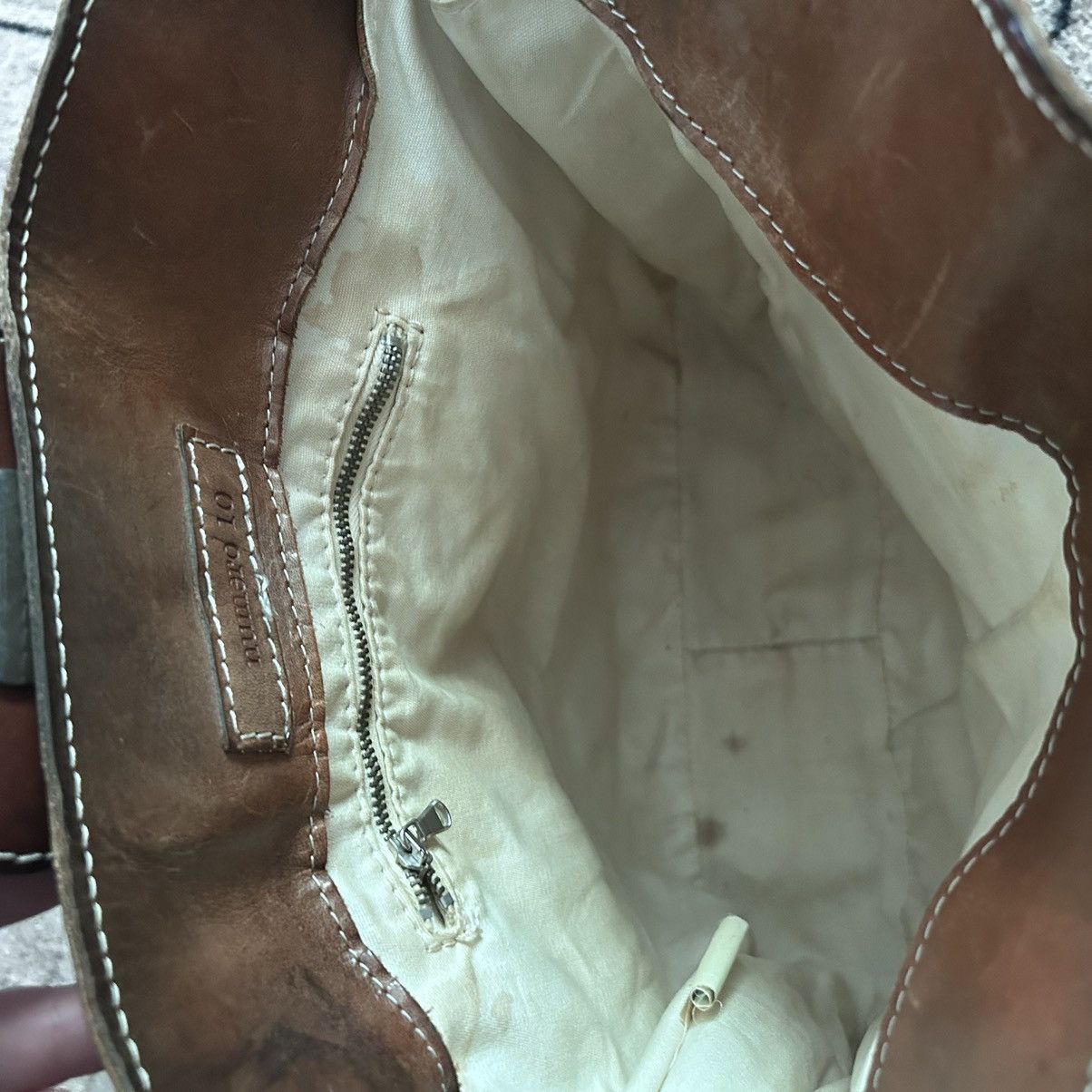 Designer × numero 10 Numero 10 Made in Italy Garment Dyed Paint Leather Hand Bag Size ONE SIZE - 14 Thumbnail