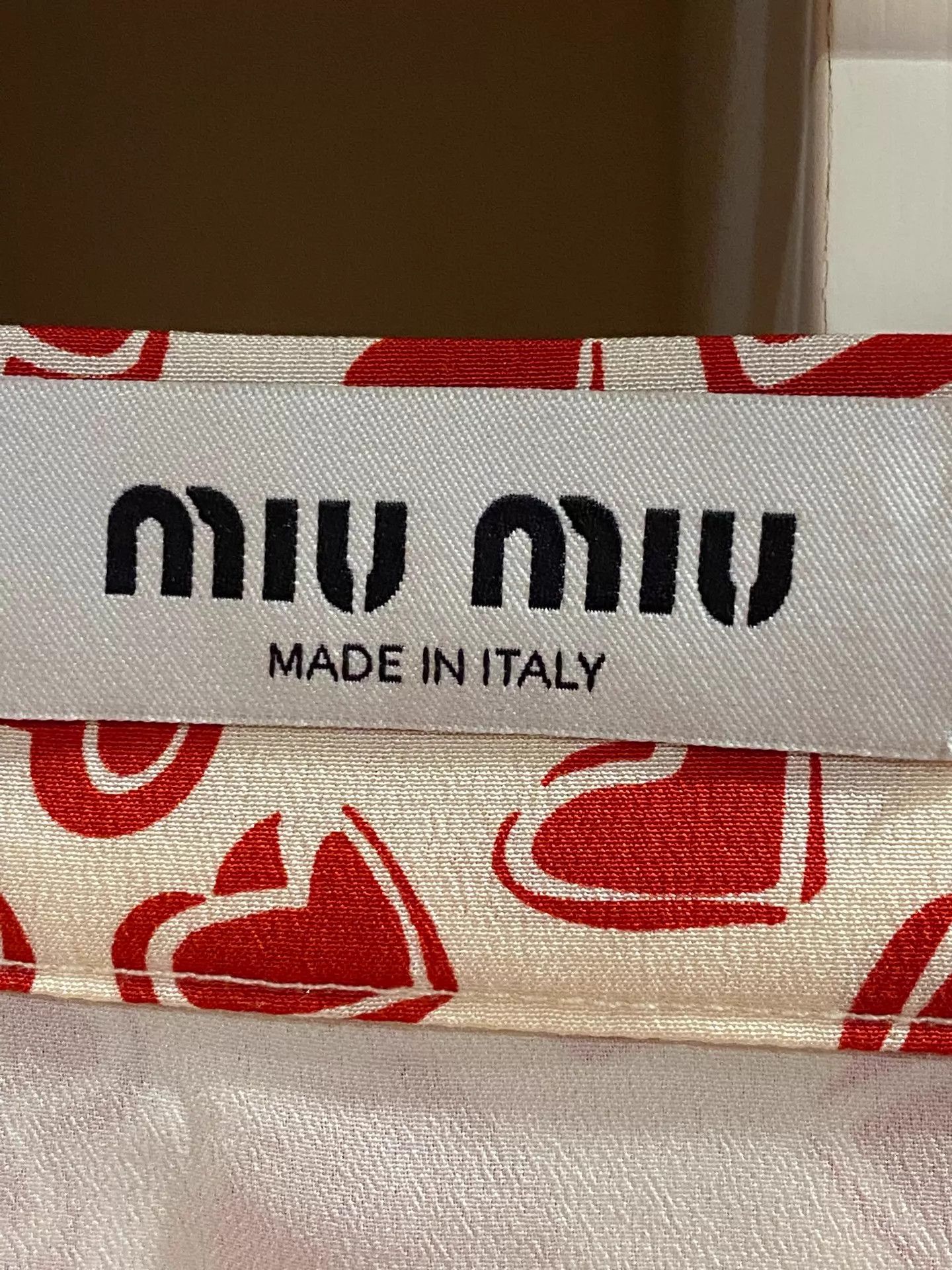 Miu Miu MIU MIU Full Heart Print Lightweight Skirt 38 Size 26" / US 2 / IT 38 - 3 Thumbnail