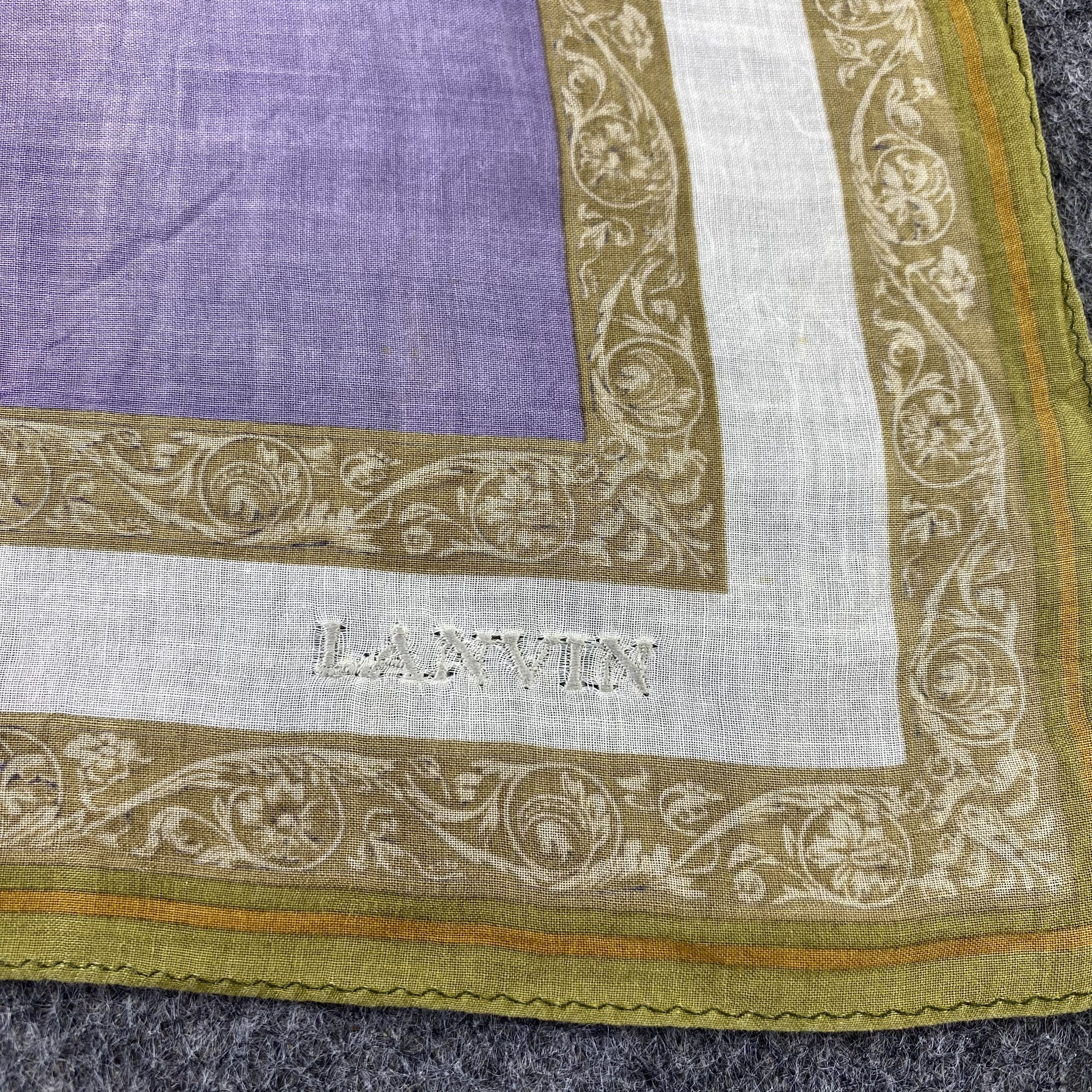 Lanvin × Vintage Lanvin Handkerchief / Bandana / Neckerchief / Headscarf-B542 Size ONE SIZE - 5 Thumbnail