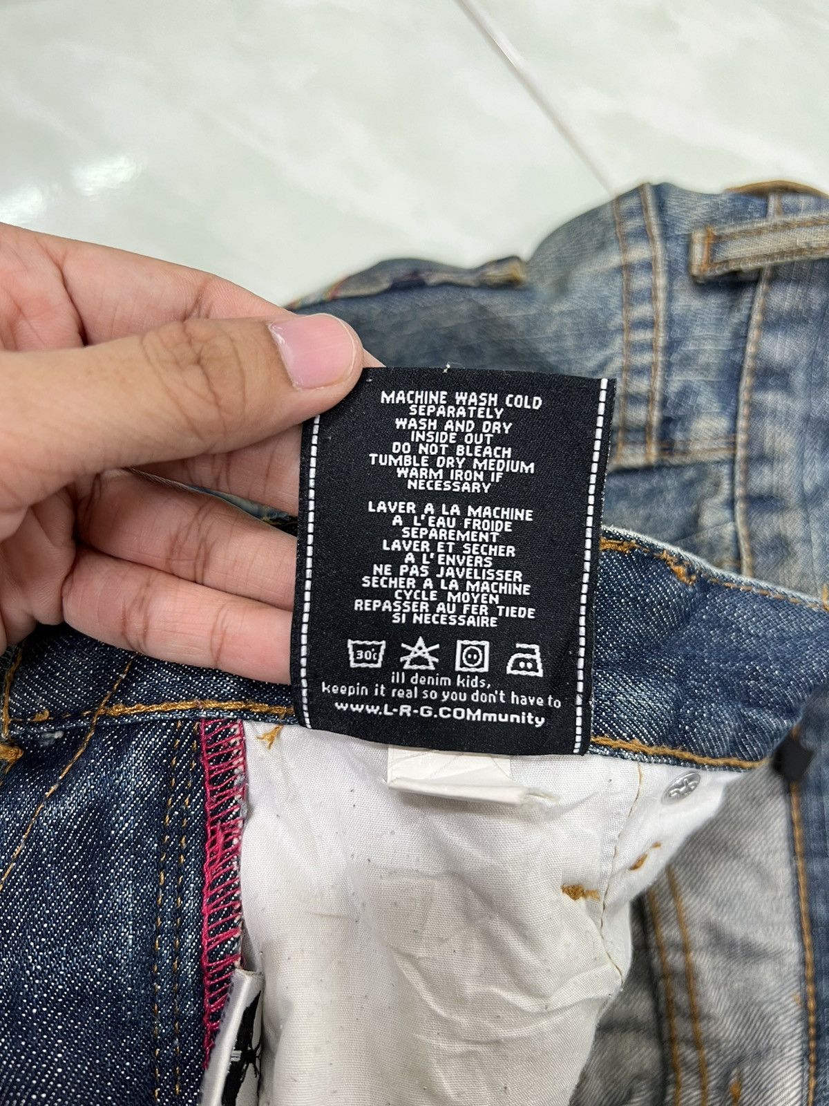 LRG 🔥 LRG DYED BROKEN DENIM JEANS Size US 38 / EU 54 - 17 Thumbnail