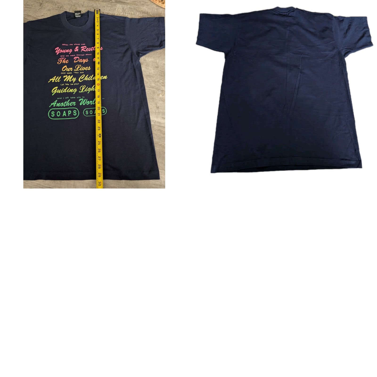 Vintage VINTAGE Screen Stars Soap Opera T-Shirt XL Blue 90s Days of Our Lives Young & Restless Unisex Adults Size US XL / EU 56 / 4 - 8 Thumbnail