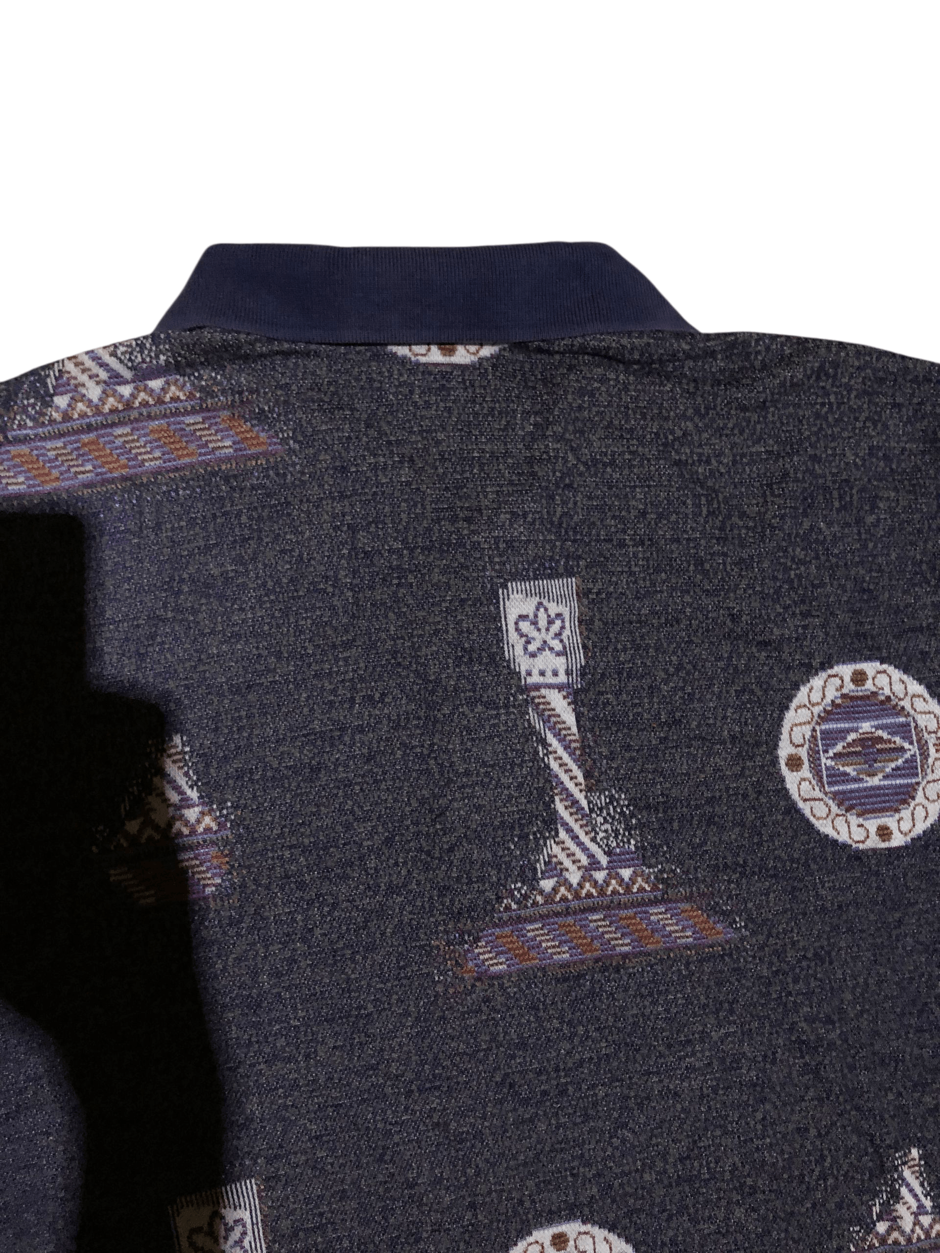 Polo Ralph Lauren VINTAGE RARE Polo Ralph Lauren Tribal Print Knit Polo Shirt Size US M / EU 48-50 / 2 - 8 Thumbnail