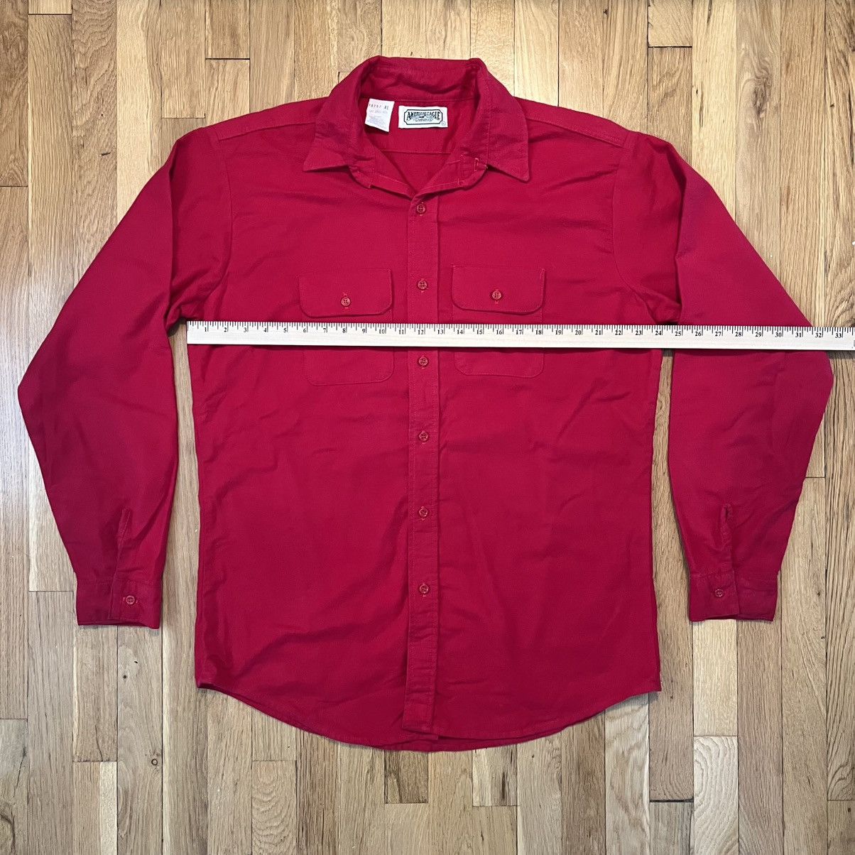 American Eagle Outfitters Vintage American Eagle Outfitters Red Chamois Button Up XL Size US XL / EU 56 / 4 - 4 Thumbnail