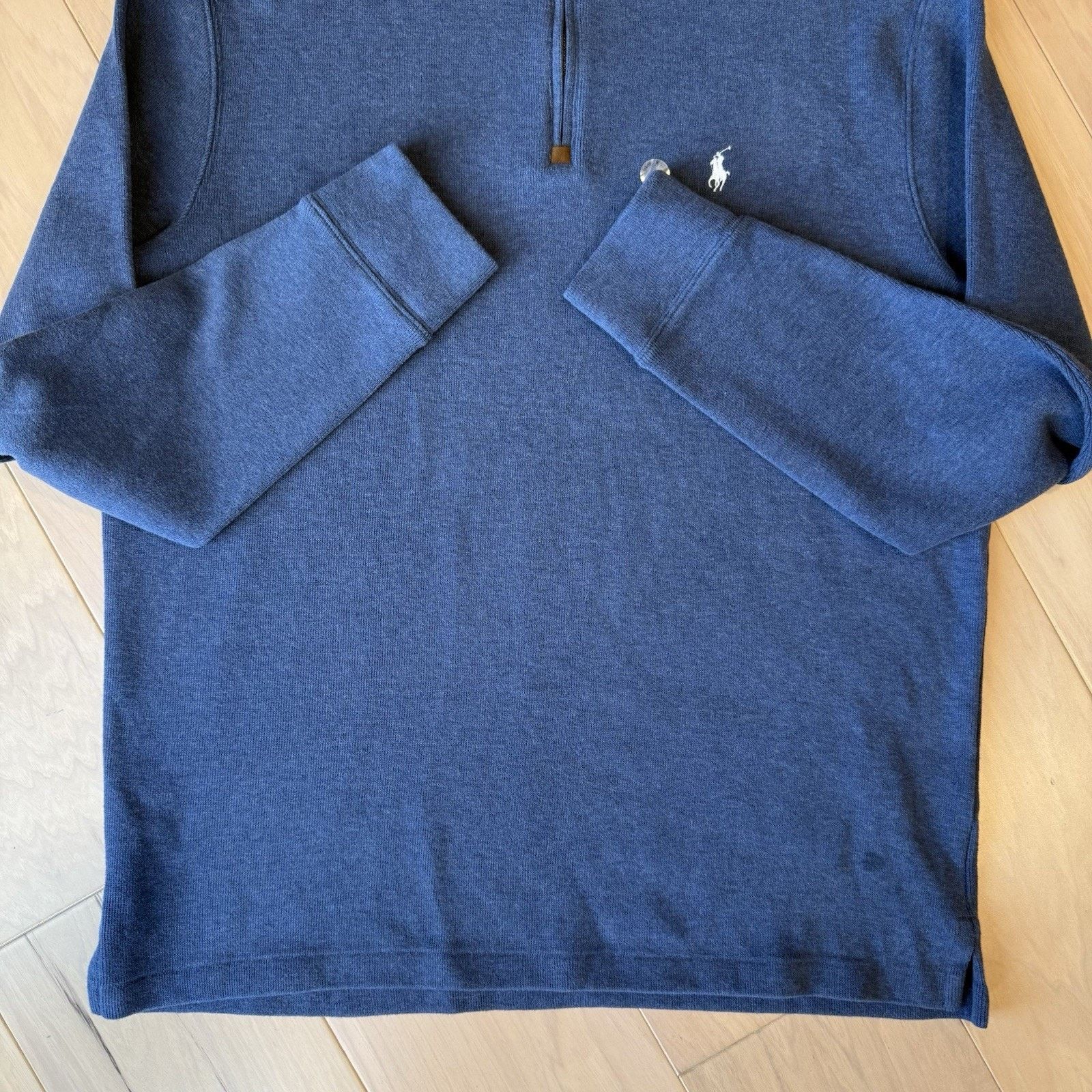 Polo Ralph Lauren Polo Ralph Lauren 1/4 Zip Sweater L Blue Cotton Pullover Size US L / EU 52-54 / 3 - 5 Thumbnail