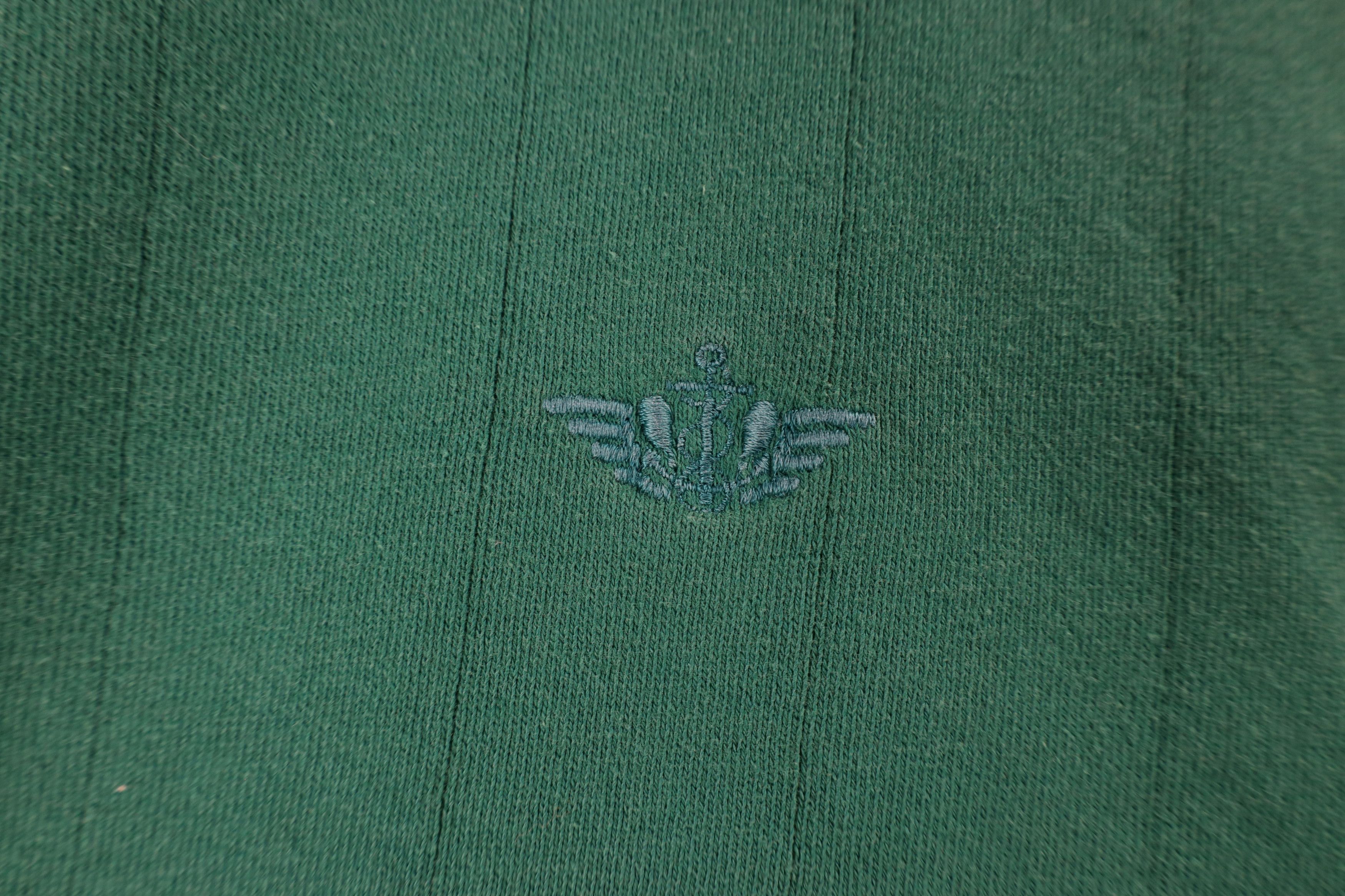 Vintage Vintage 90s Streetwear Collared Pullover Sweatshirt Green Size US XL / EU 56 / 4 - 4 Thumbnail