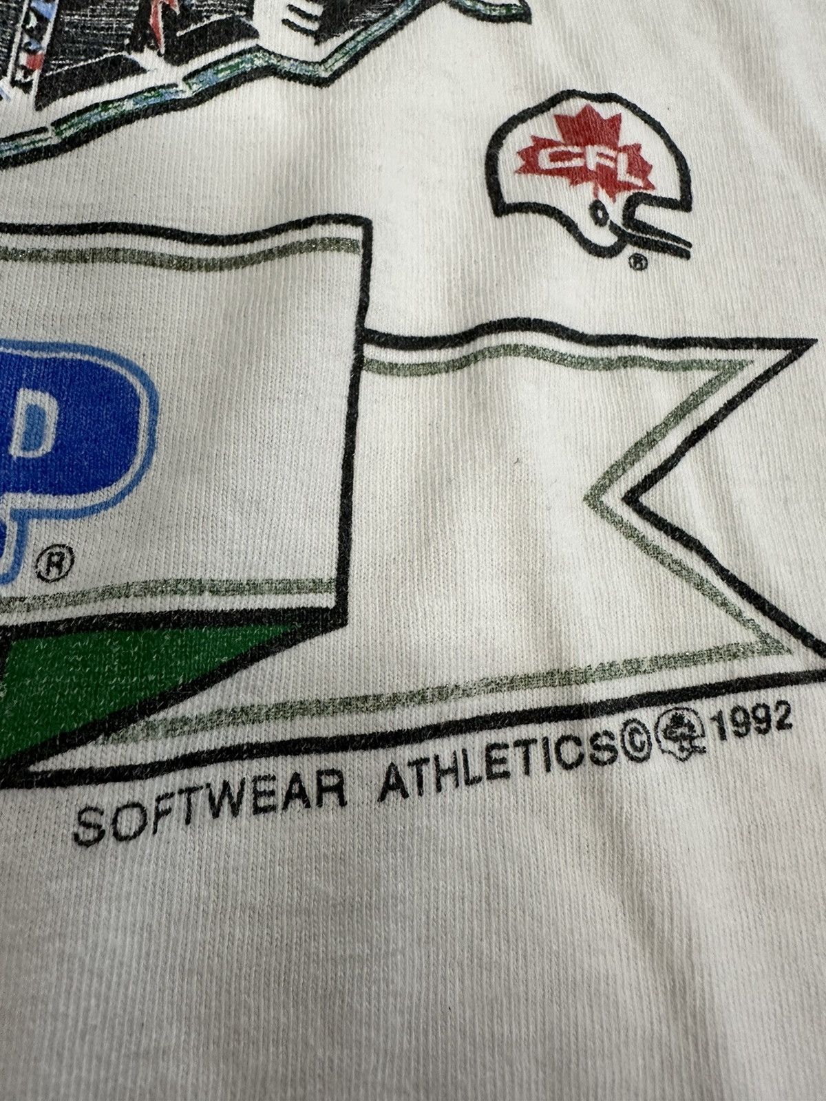 NFL × Vintage Vintage 90s CFL Stampeders Blue Bombers Grey Cup T-Shirt Size US XL / EU 56 / 4 - 5 Thumbnail