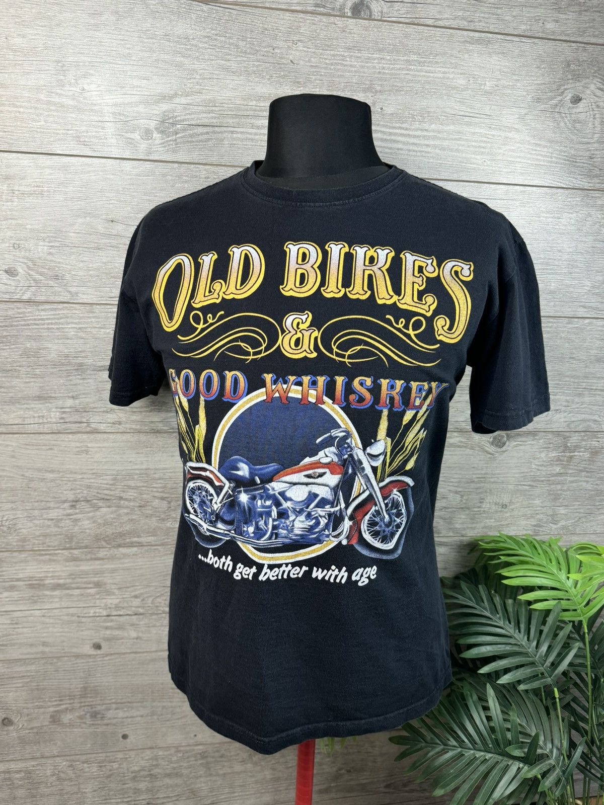 Vintage Vintage 90s Old Bikes Good Whiskey Sweatshirt Size L Size US L / EU 52-54 / 3 - 2 Thumbnail