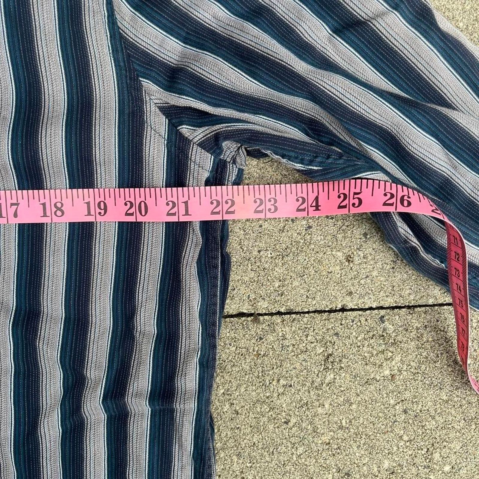 Perry Ellis Striped Perry Ellis Button-Up Long Sleeve Classic Fall Shirt Size US L / EU 52-54 / 3 - 3 Thumbnail
