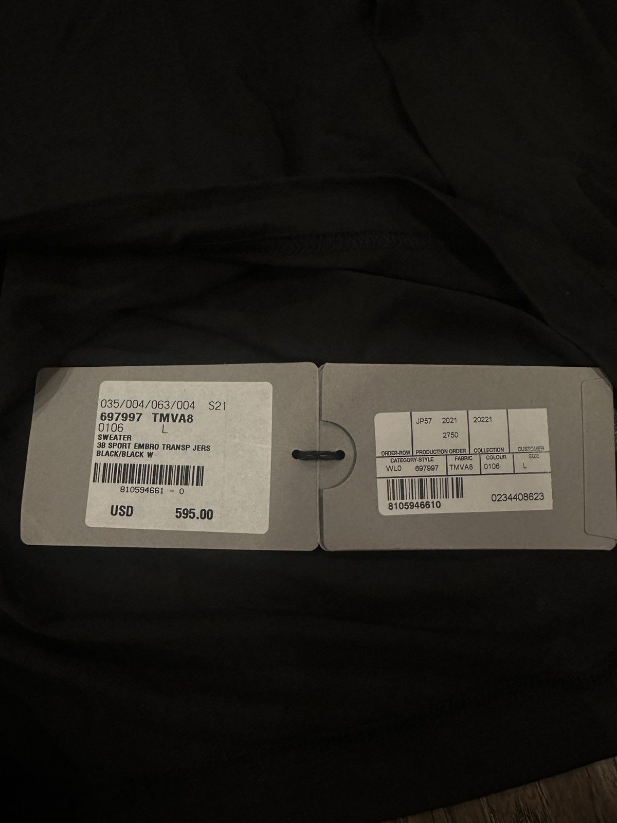 Balenciaga Balenciaga 3B Sport Embro Transparent Jersey Top Size US L / EU 52-54 / 3 - 4 Thumbnail