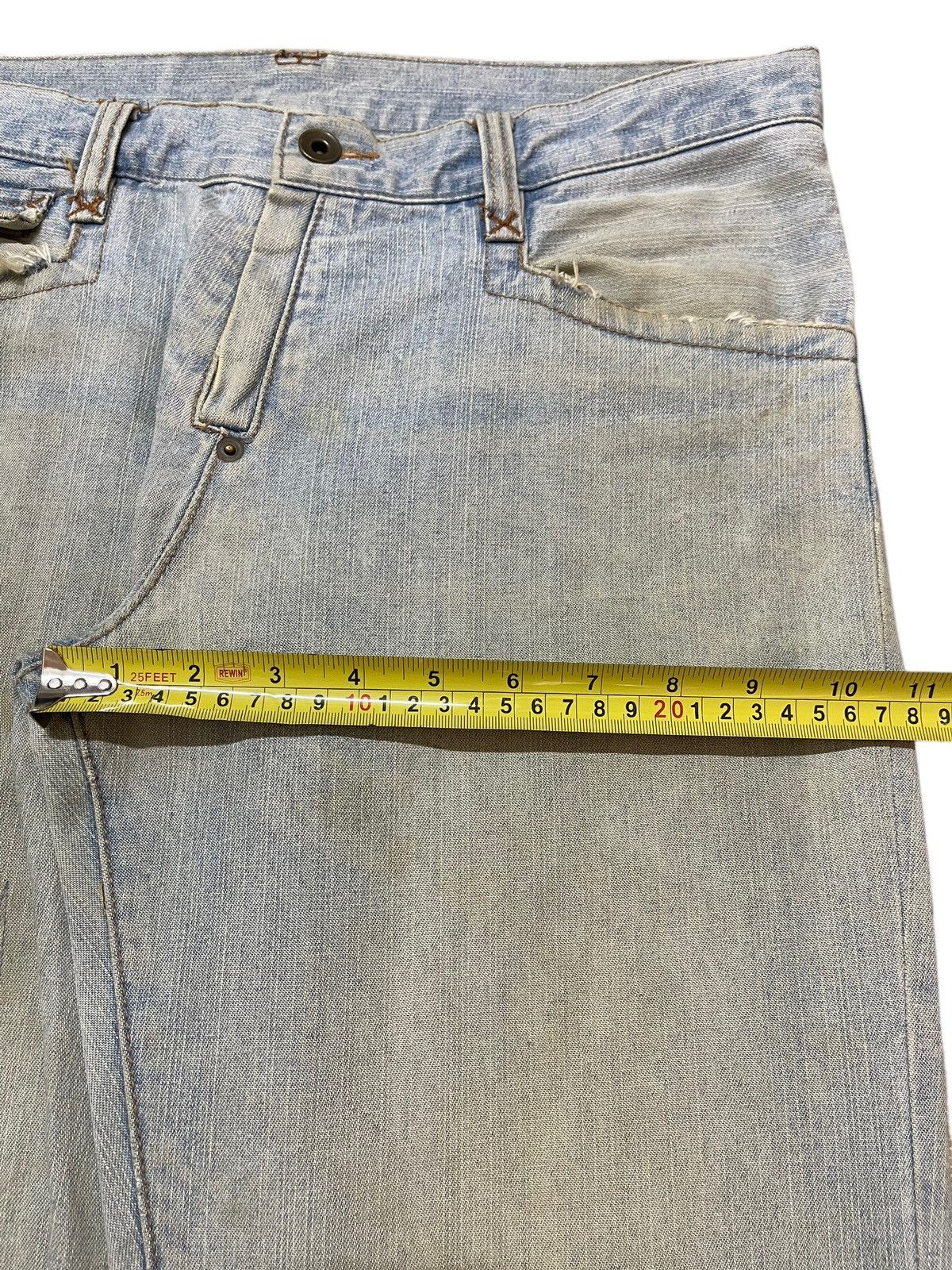 In The Attic Vintage Japanese Brand Mud Faded Wash Style Loose Jeans Size US 32 / EU 48 - 14 Thumbnail